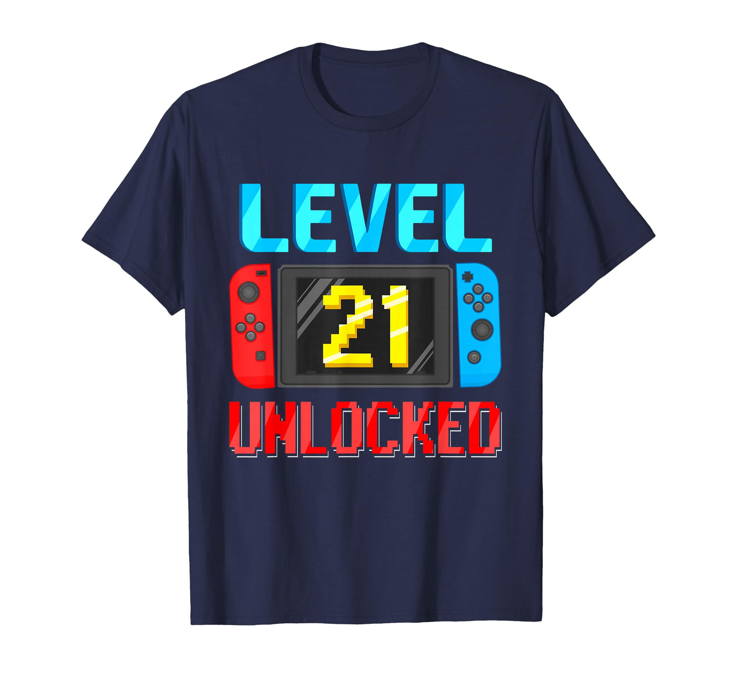 Level 21 Unlocked Birthday Video Gamer 21st Birthday Party T-Shirt
