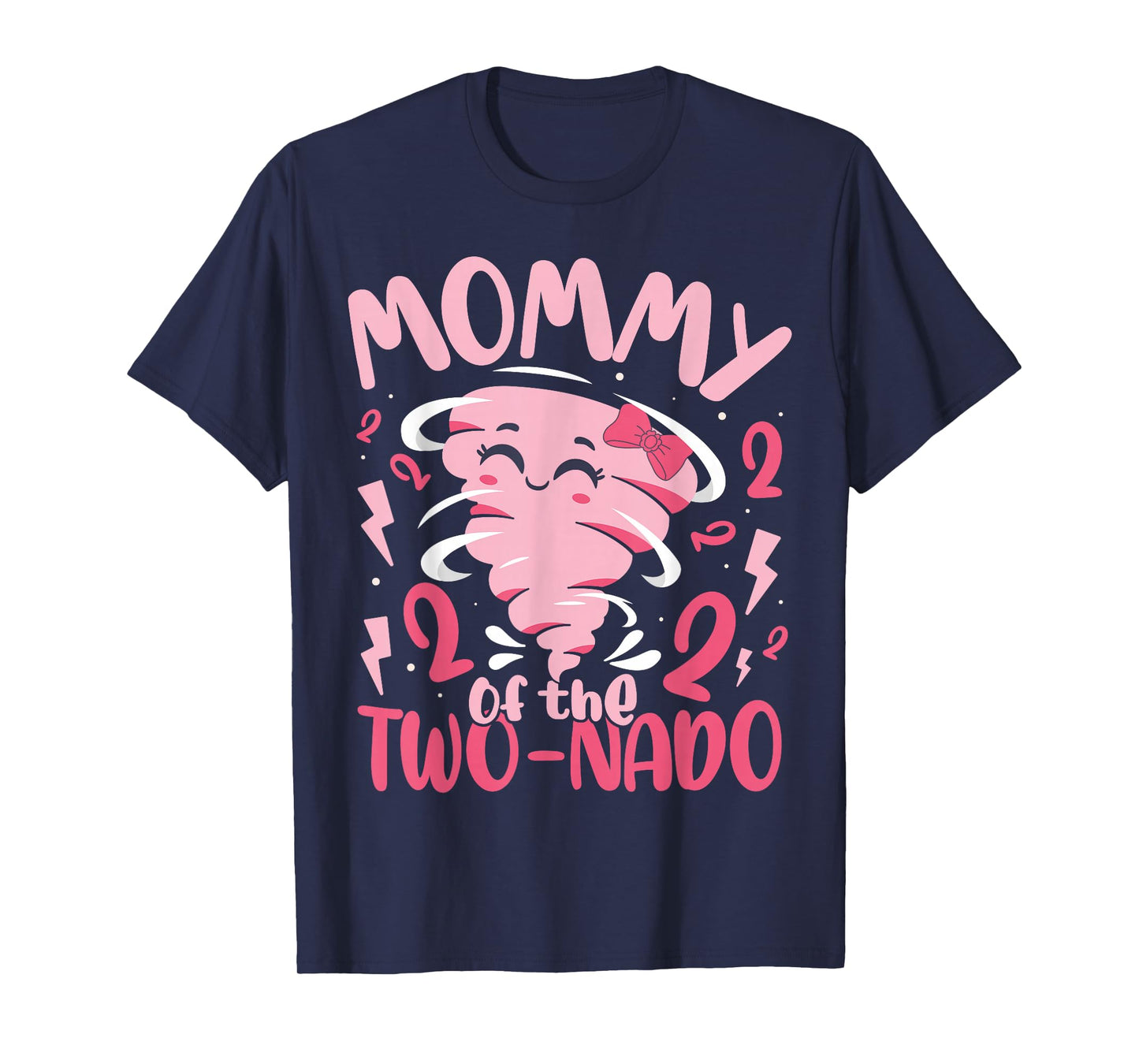 Mommy of the Two-nado Tornado Theme 2nd Birthday Party Kids T-Shirt