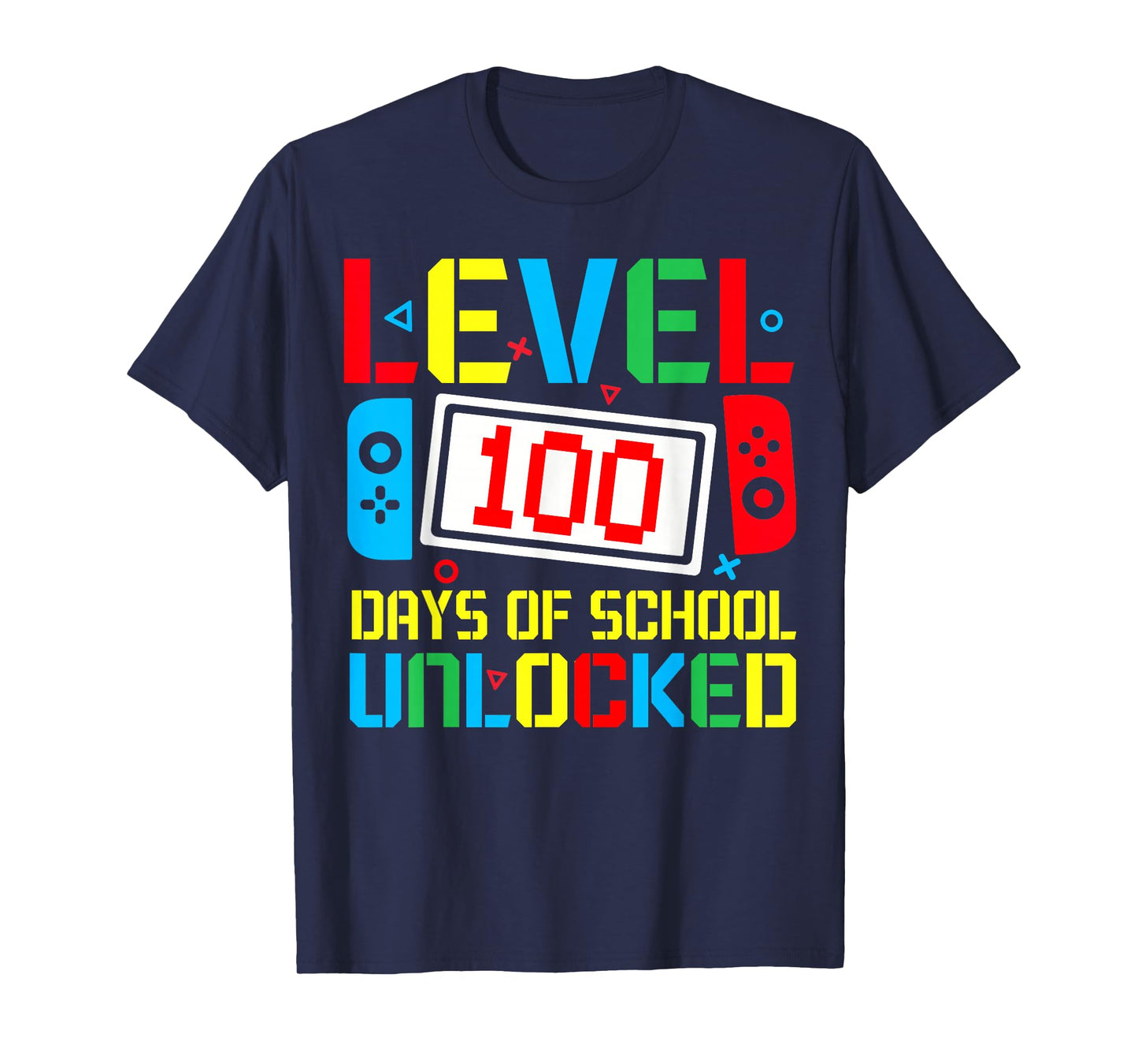 Level 100 Days of School Unlocked Video Game Boys Girls Kids T-Shirt
