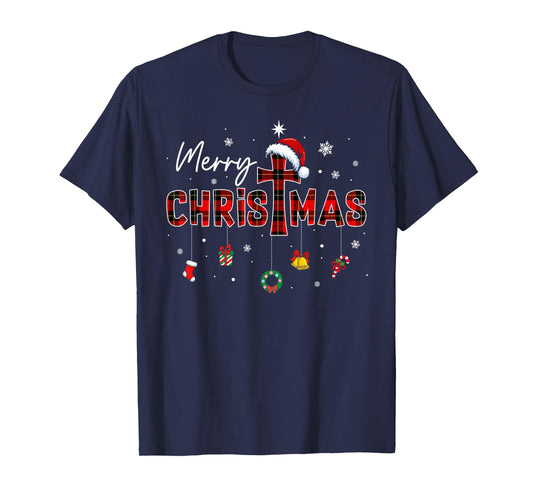 Merry Christmas Xmas Christian Jesus Holiday Family Pajamas T-Shirt