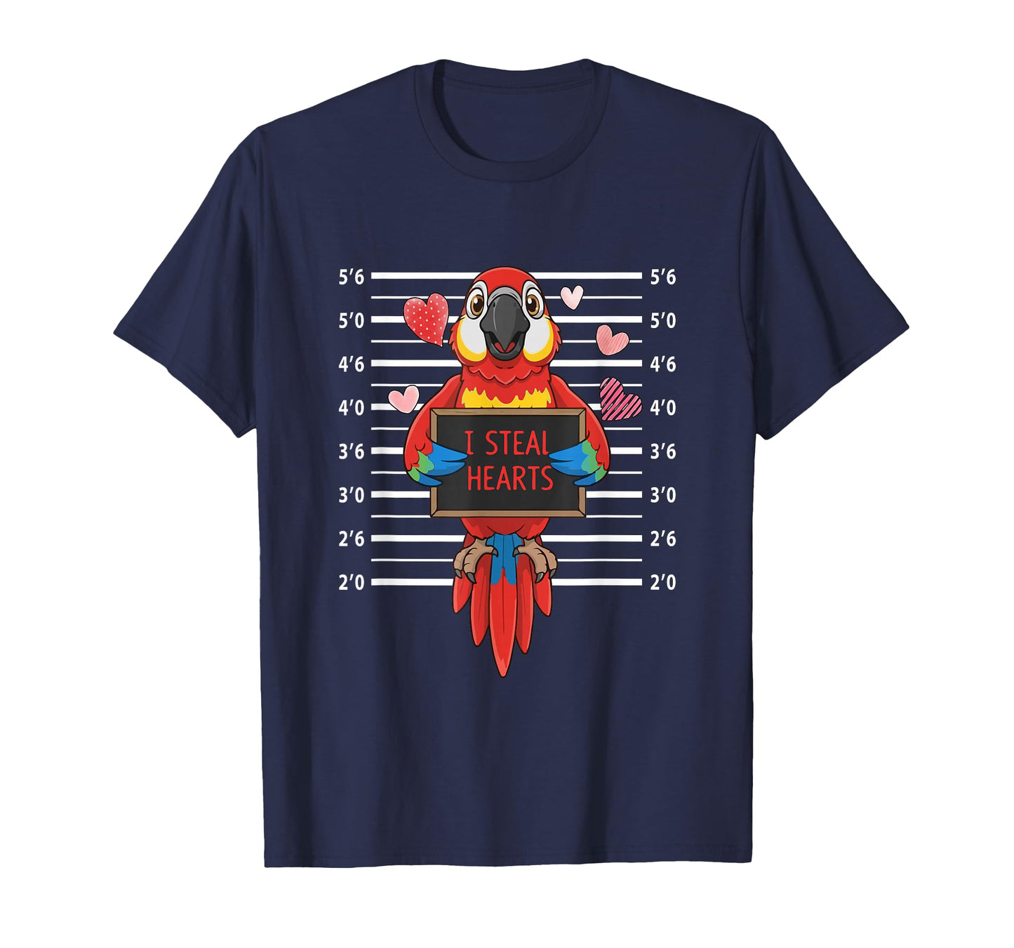 I Steal Cute Hearts Valentine's Day Parrot Bird Lover Kids T-Shirt