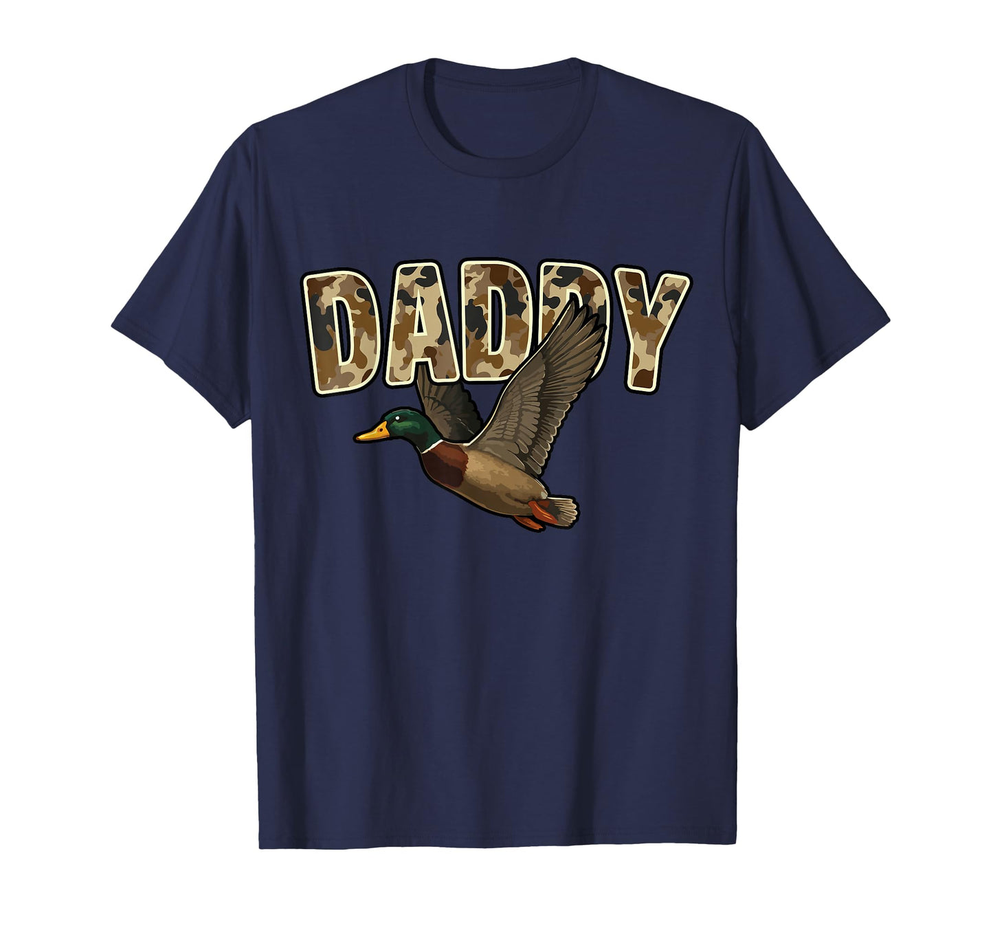 Camouflage Vintage Mallard Duck Retro Camo Hunting Daddy T-Shirt