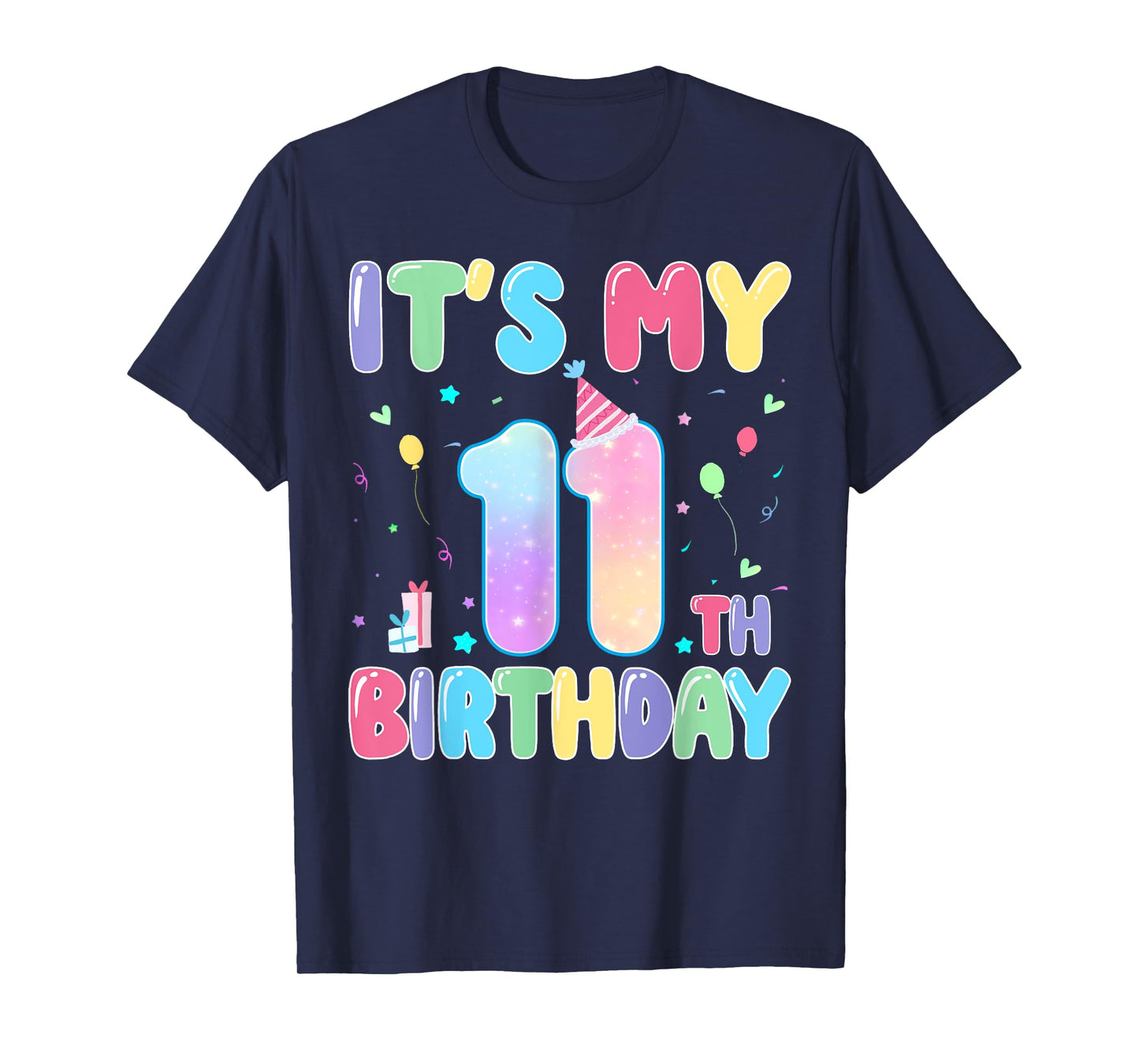 It's My 11th Birthday Tie Dye 11 Year Old Girl Birthday Girl T-Shirt