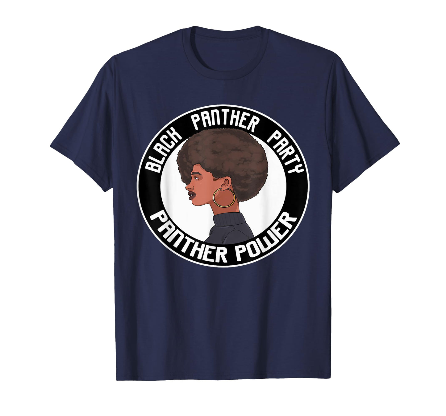 Black History Panther Party Power Logo Afro Hair 1966 T-Shirt