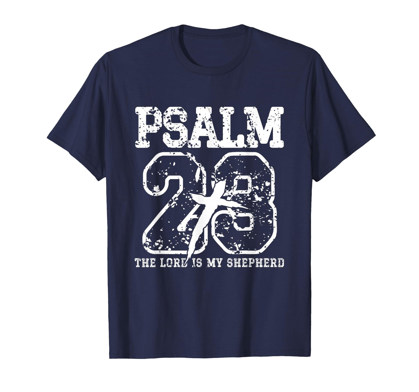 Retro Psalm 23 The Lord is My Shepherd Christian Faith T-Shirt