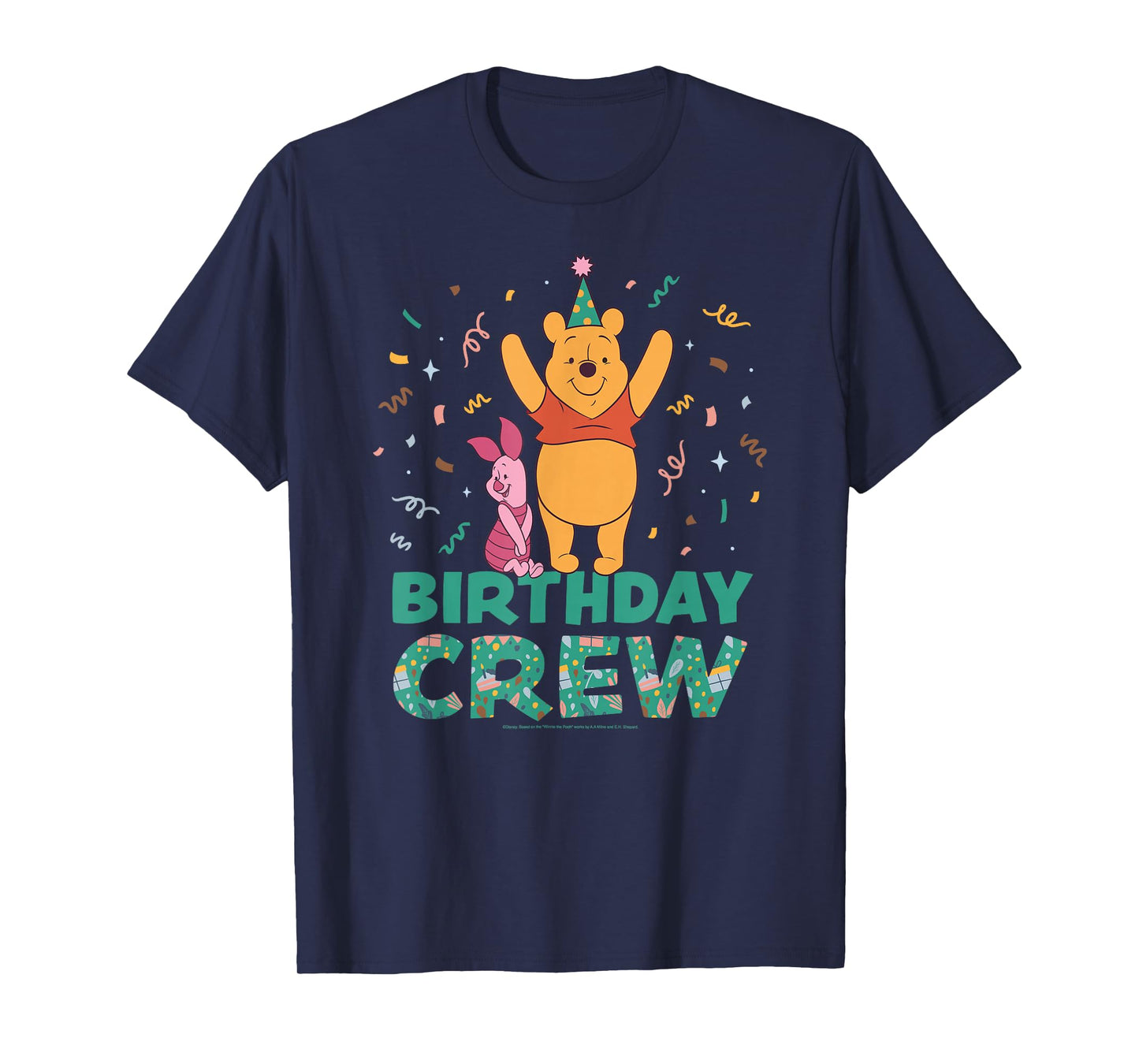 Disney Winnie the Pooh & Piglet Birthday Crew Party Matching T-Shirt