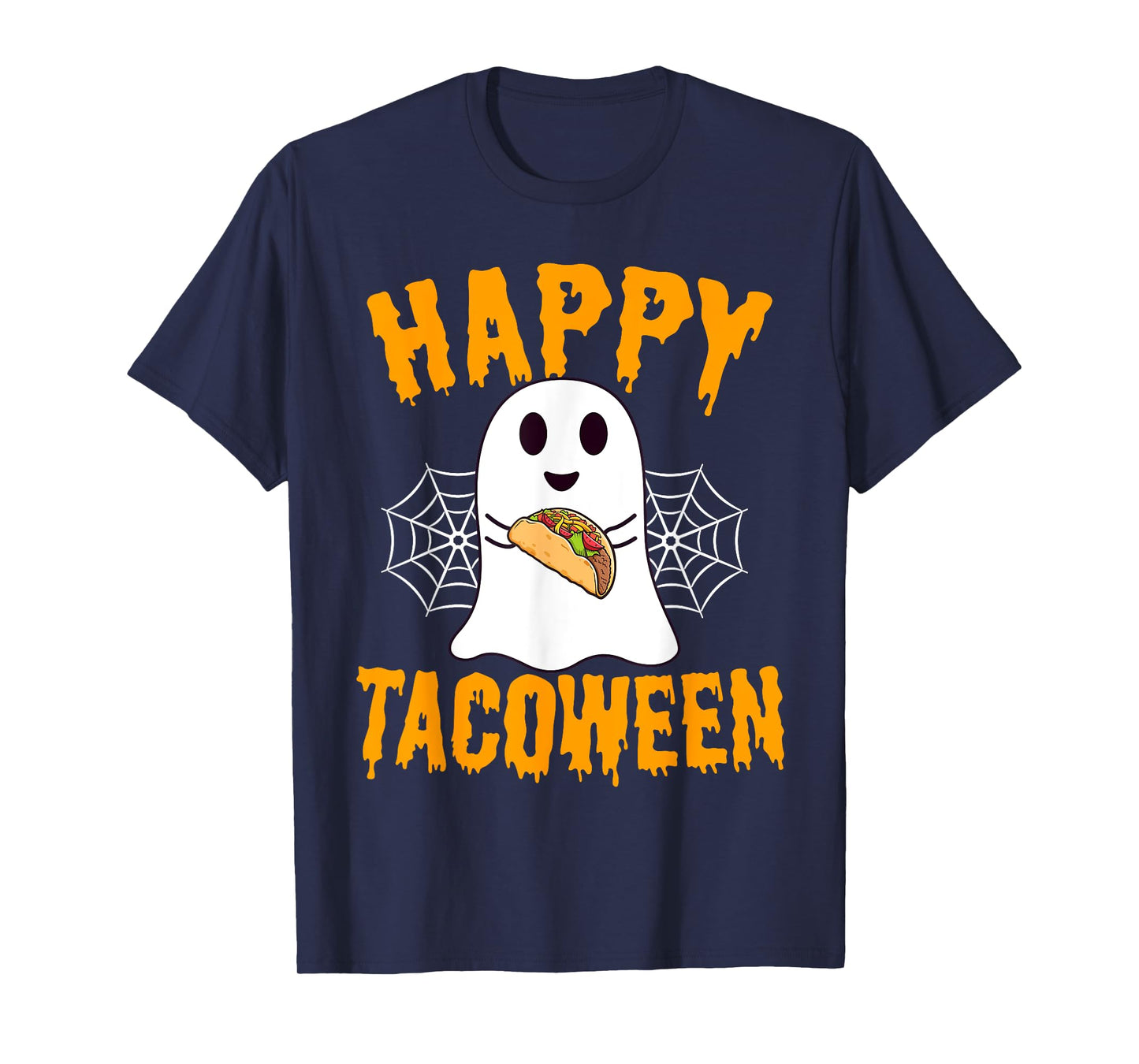 Happy Tacoween Food Funny Halloween Ghost Tacos T-Shirt