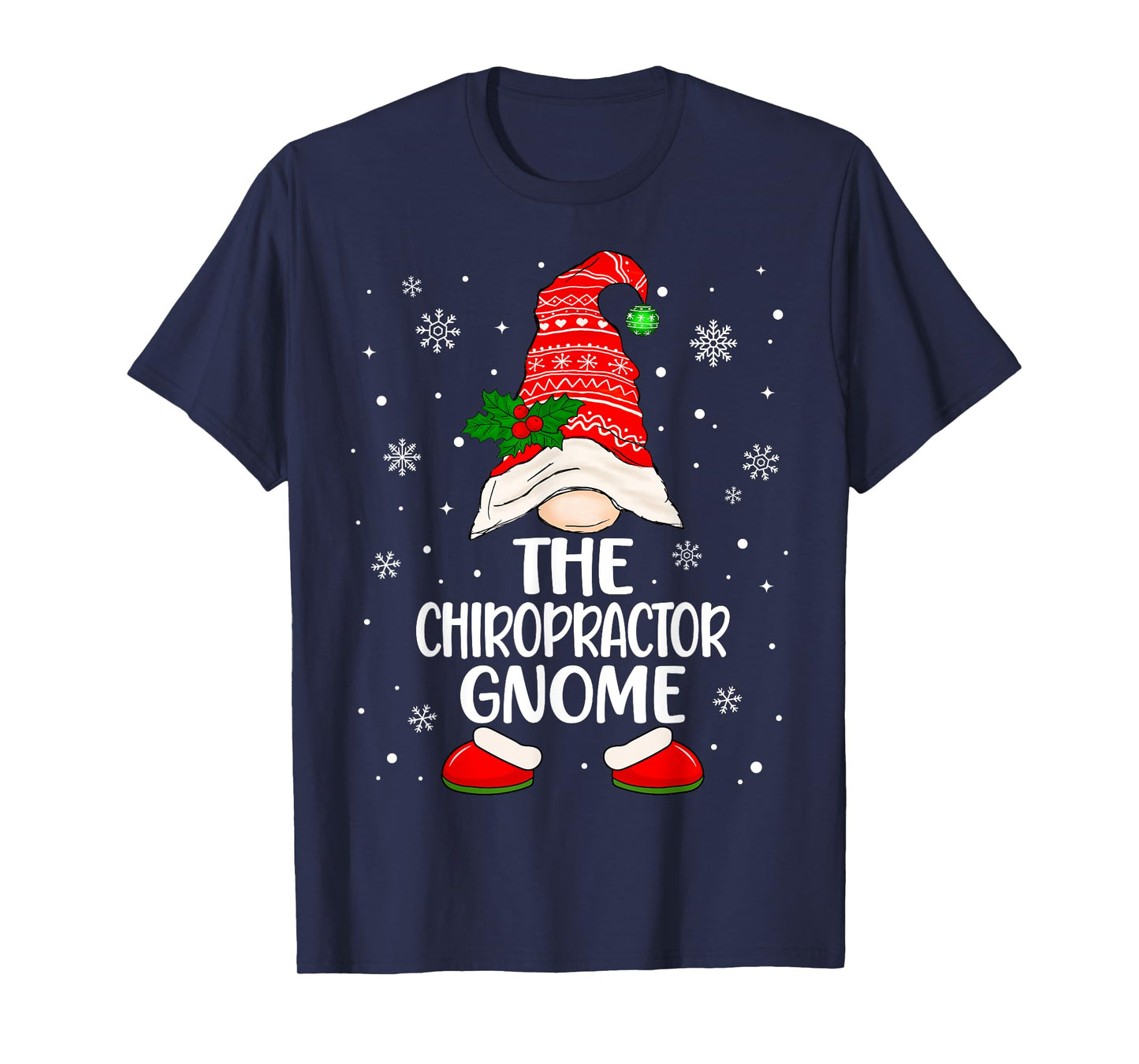 Chiropractor Gnome Funny Chiropractic Christmas Pajama T-Shirt