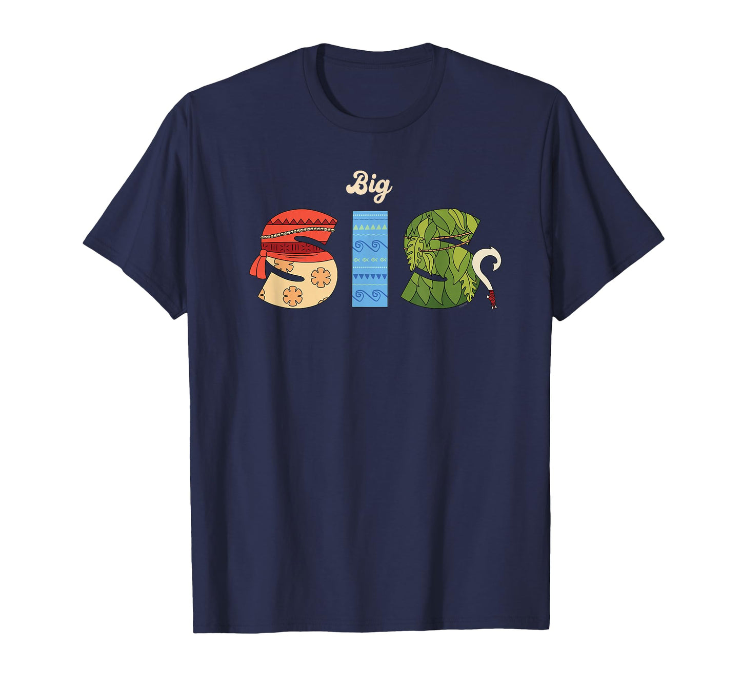 Disney Moana Letters "Big Sis" Family Trip Vacation T-Shirt
