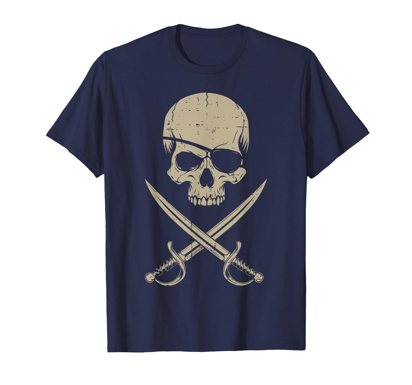 Halloween Skull Pirate Swords Skeleton Costume Men Boys Kids T-Shirt