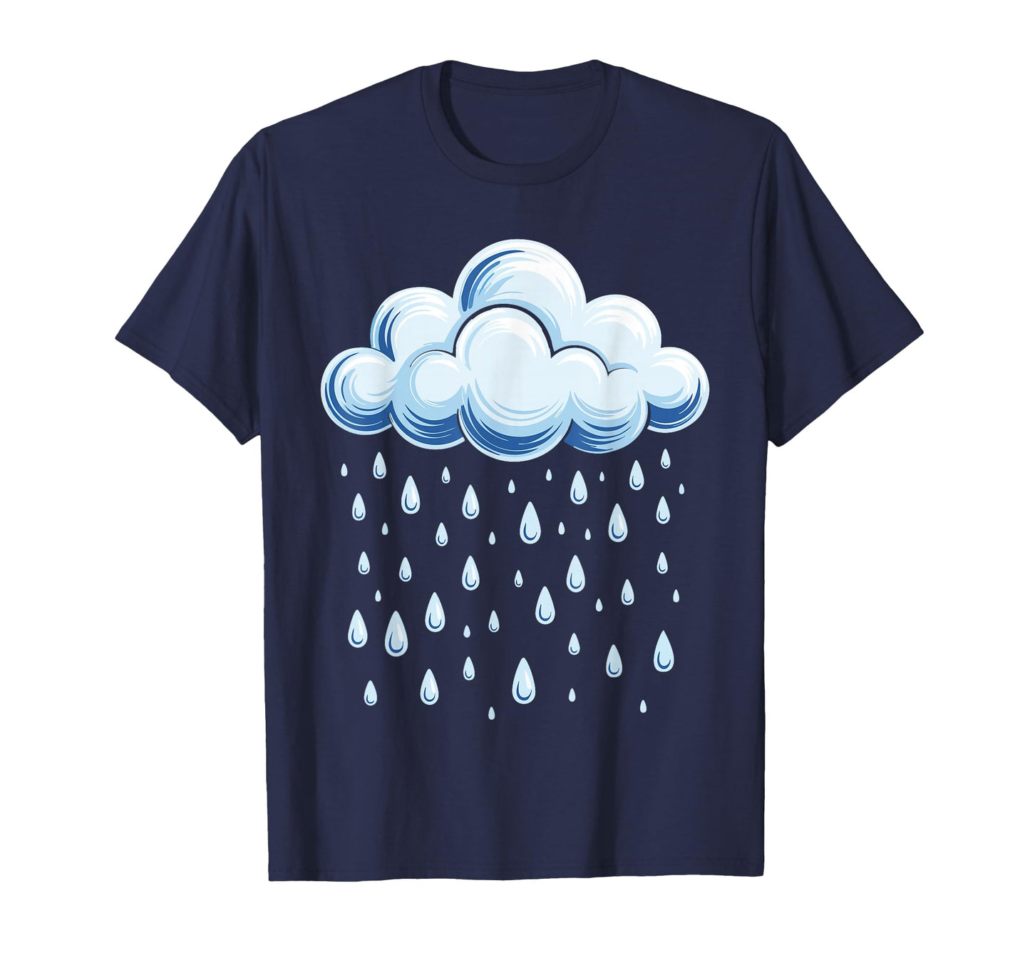 White Clouds Rain Drop Shirt Adult Kids Men Women Costume T-Shirt