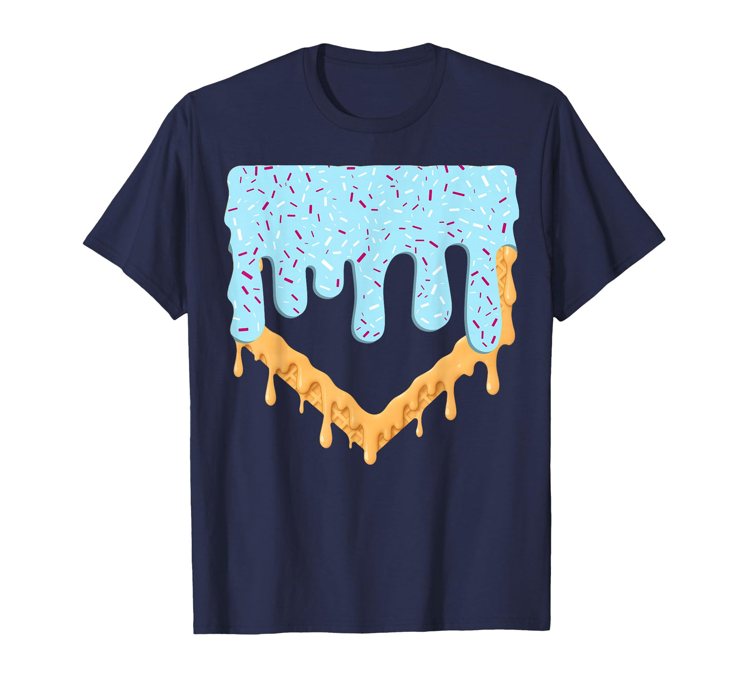 Baseball Drip Boys Ice Cream Drip Youth Baseball Birthday T-Shirt