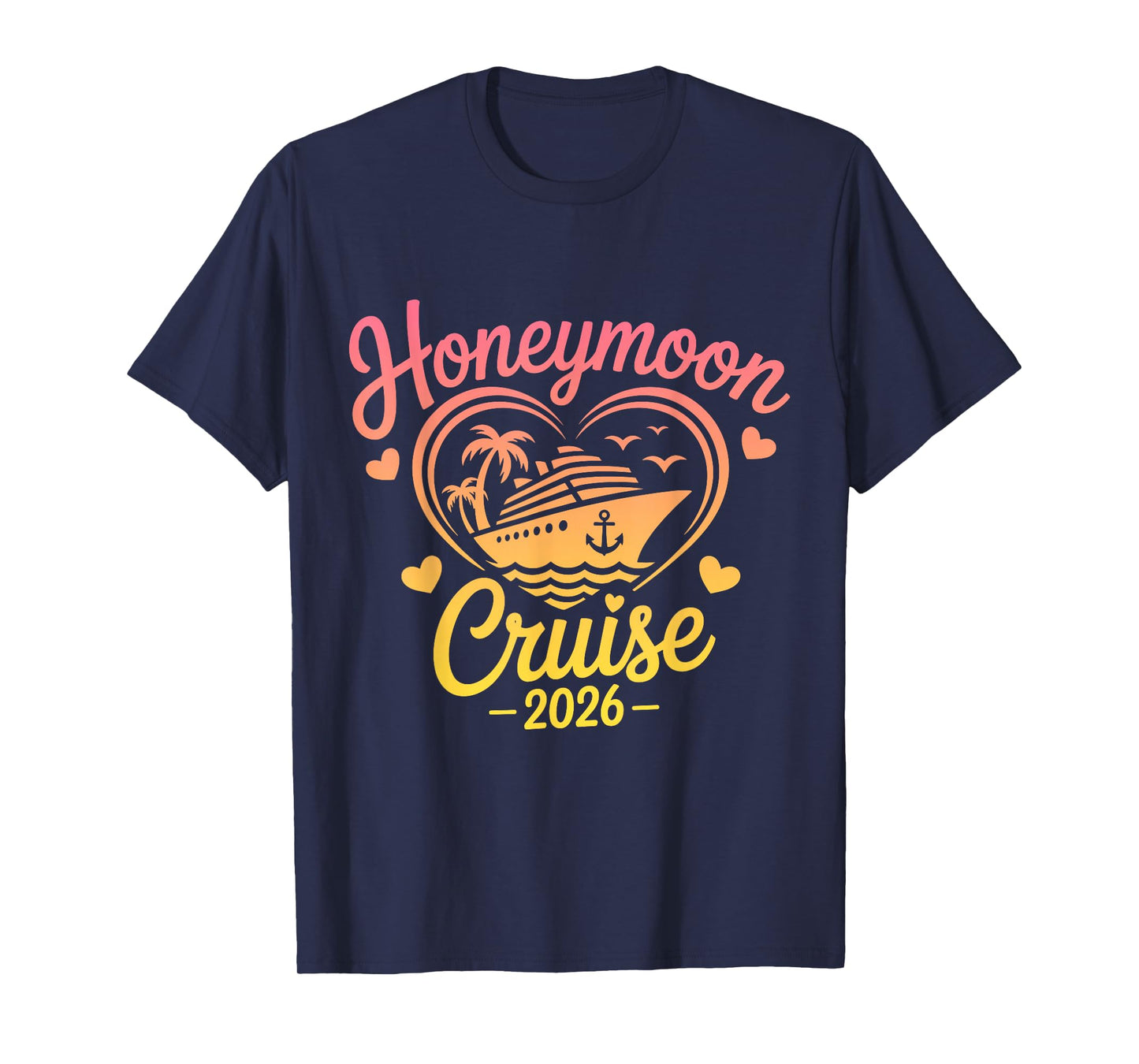 Honeymoon Cruise 2026 Just Married Couples Matching T-Shirt