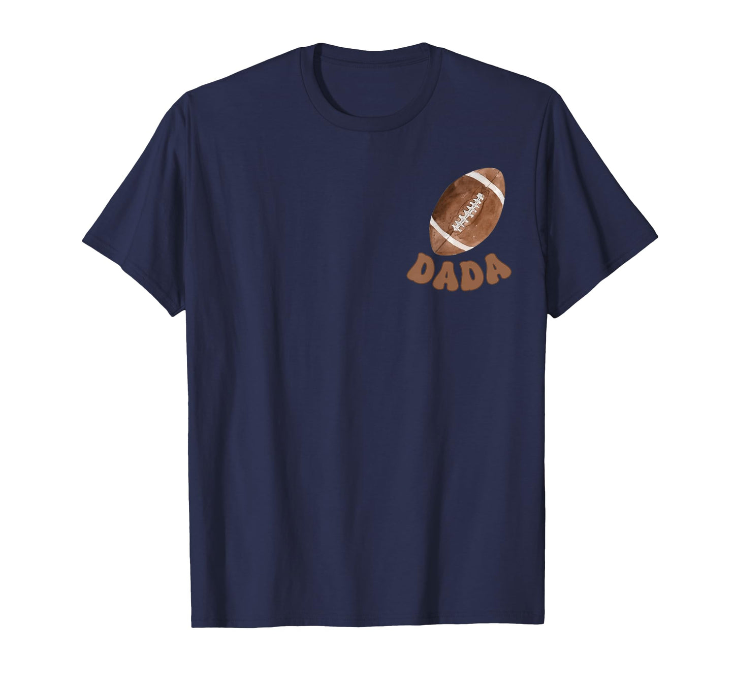 Dada of The 1 Year Old Football 1st Year Down Birthday Party T-Shirt