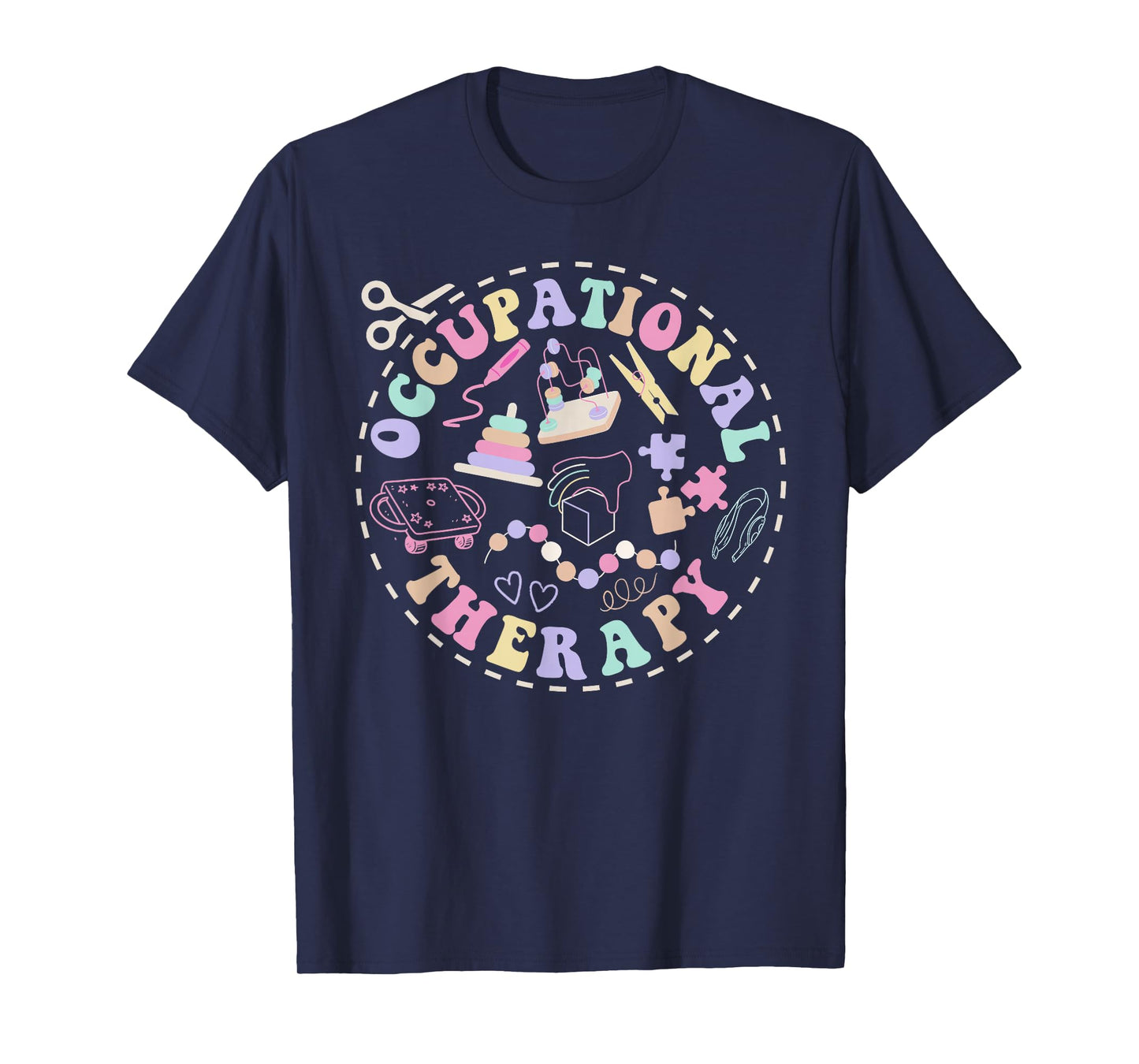 Preppy Retro Occupational Therapy Therapist OT COTA Gift T-Shirt