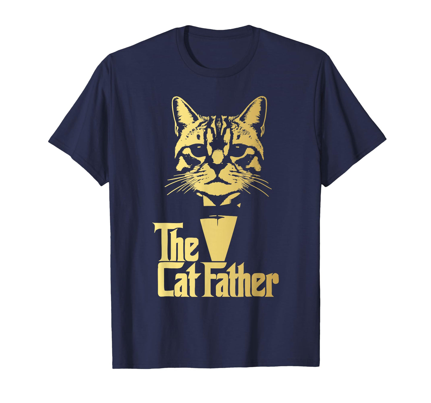 Cat Lover Funny The CatFather Mens Cat Dad Happy Fathers Day T-Shirt