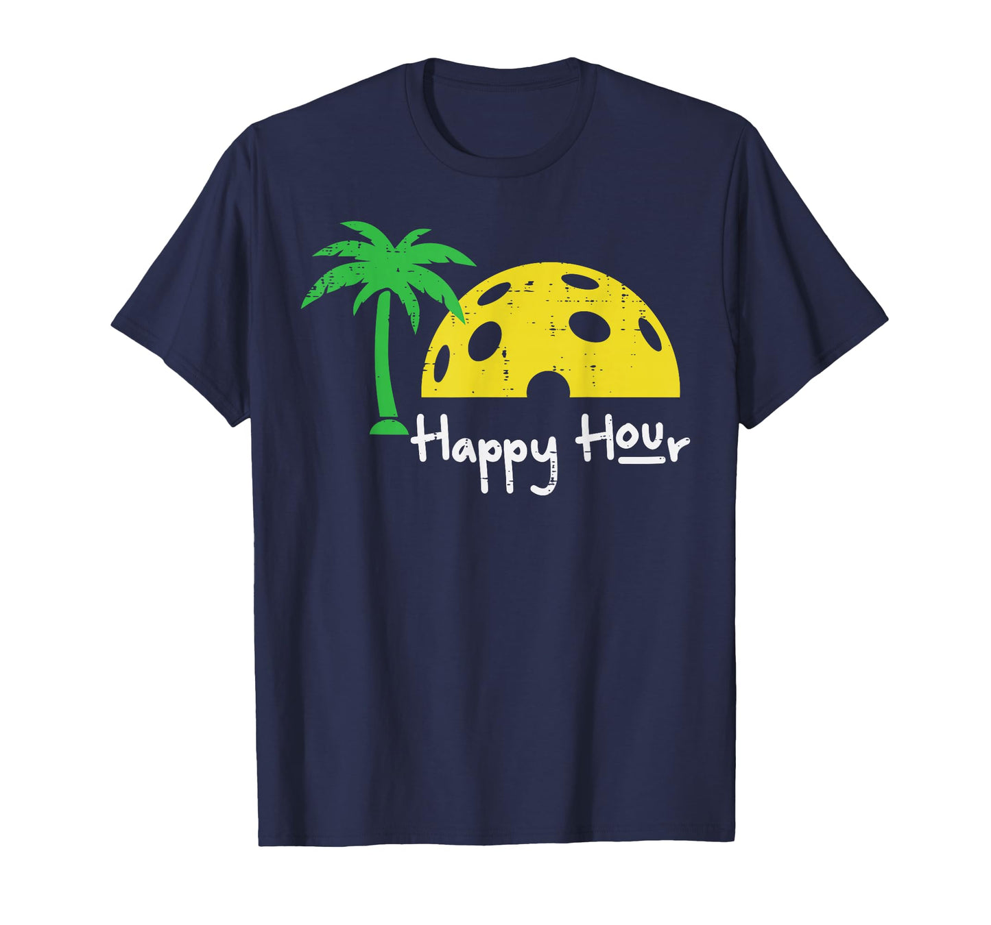 Pickle Ball Happy Hour Palm Tree Pickleball Men Women Kids T-Shirt
