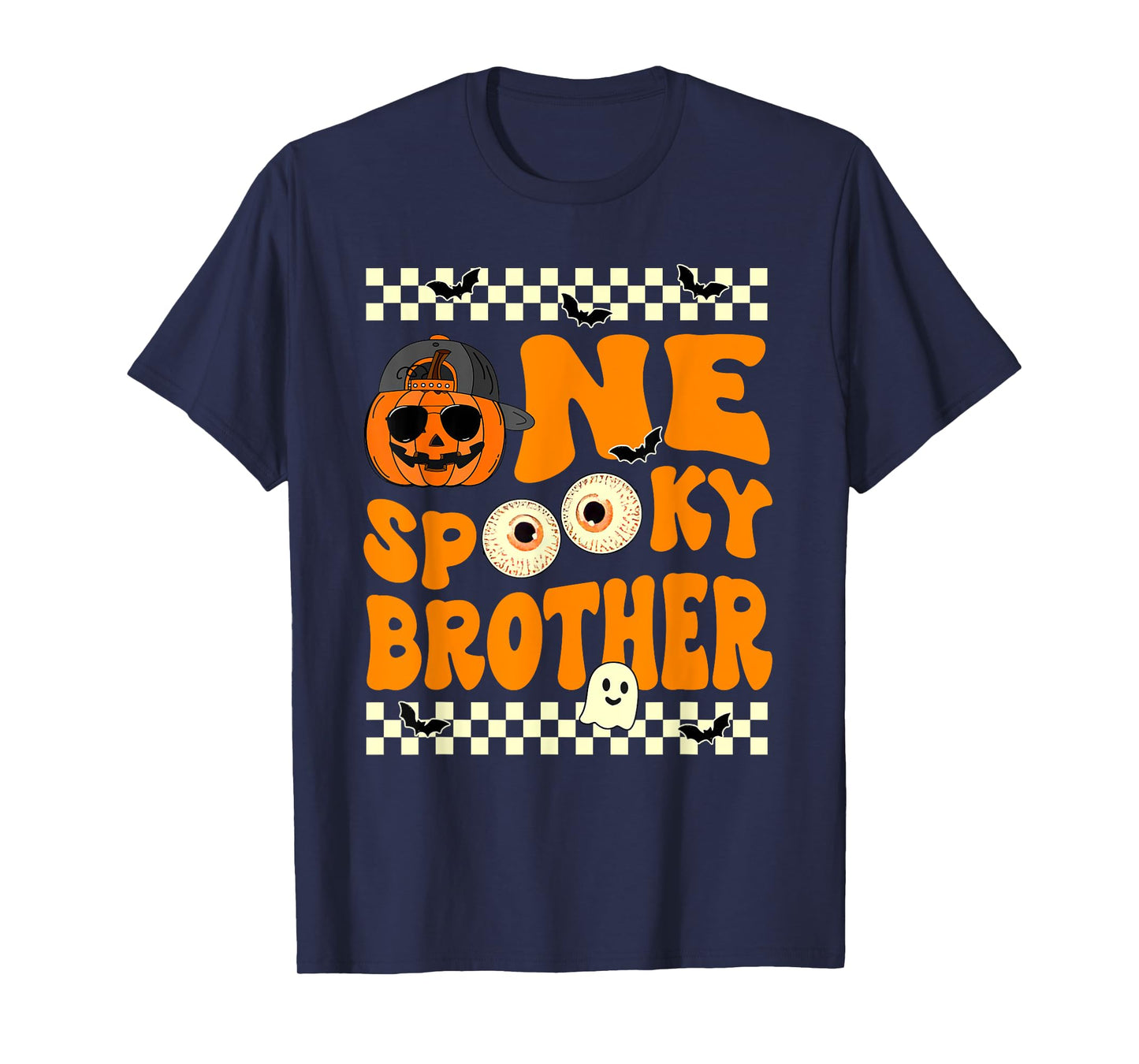 One Spooky Brother First Birthday Halloween Jack O Lantern T-Shirt