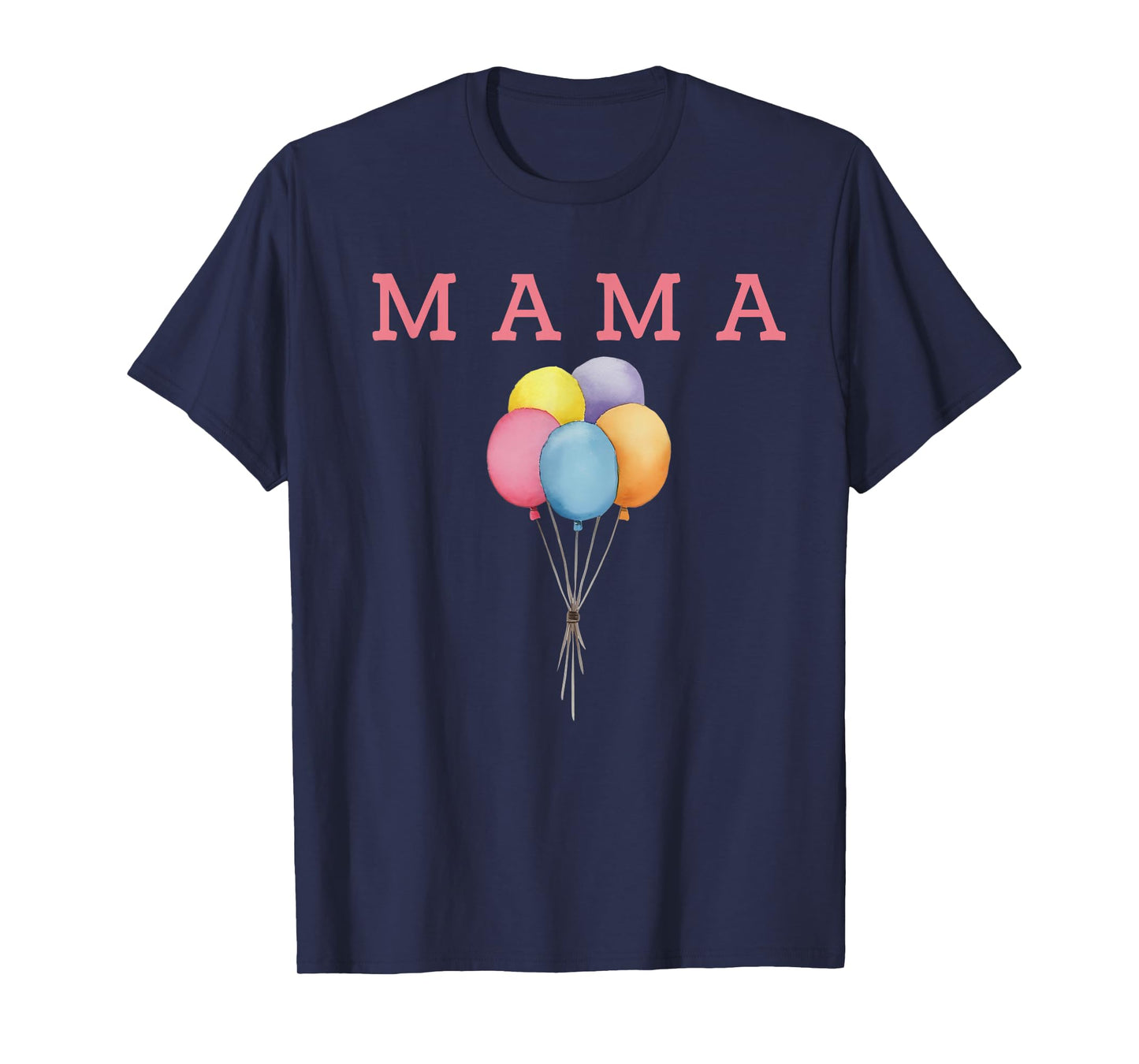 Mama of The Rainbow Balloon Birthday Boy Girl Family T-Shirt