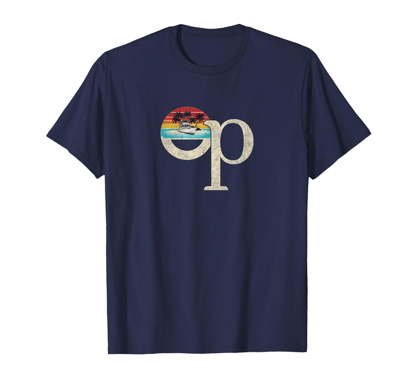 Op Ocean Vintage Pacific Ocean Beach Sun Palm Trees Retro T-Shirt