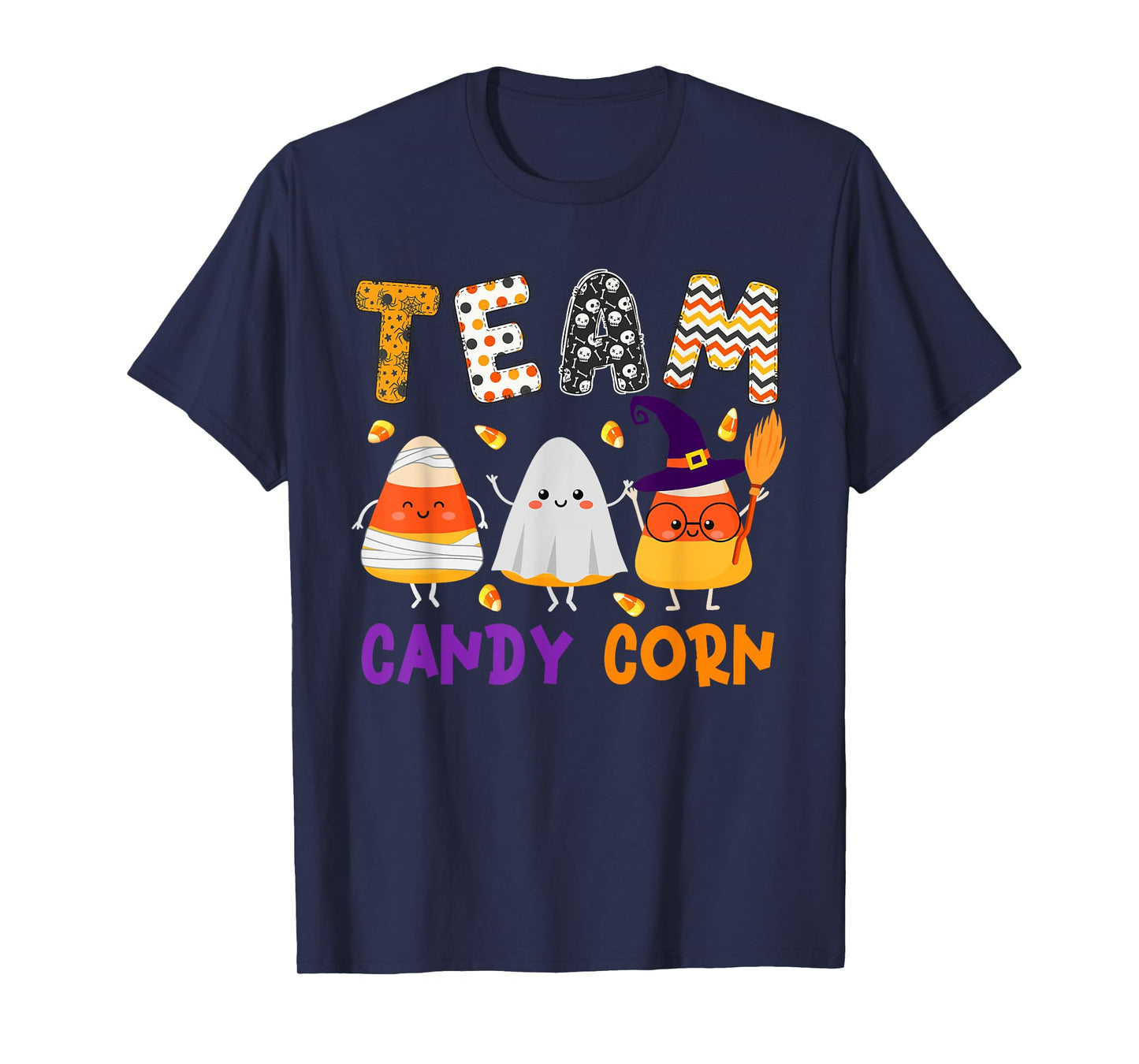 Team Candy Corn Halloween Candy Corns As Witch Boo Mummy T-Shirt