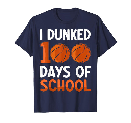 School Basketball Teacher Basketball 100 Day of School Kids T-Shirt