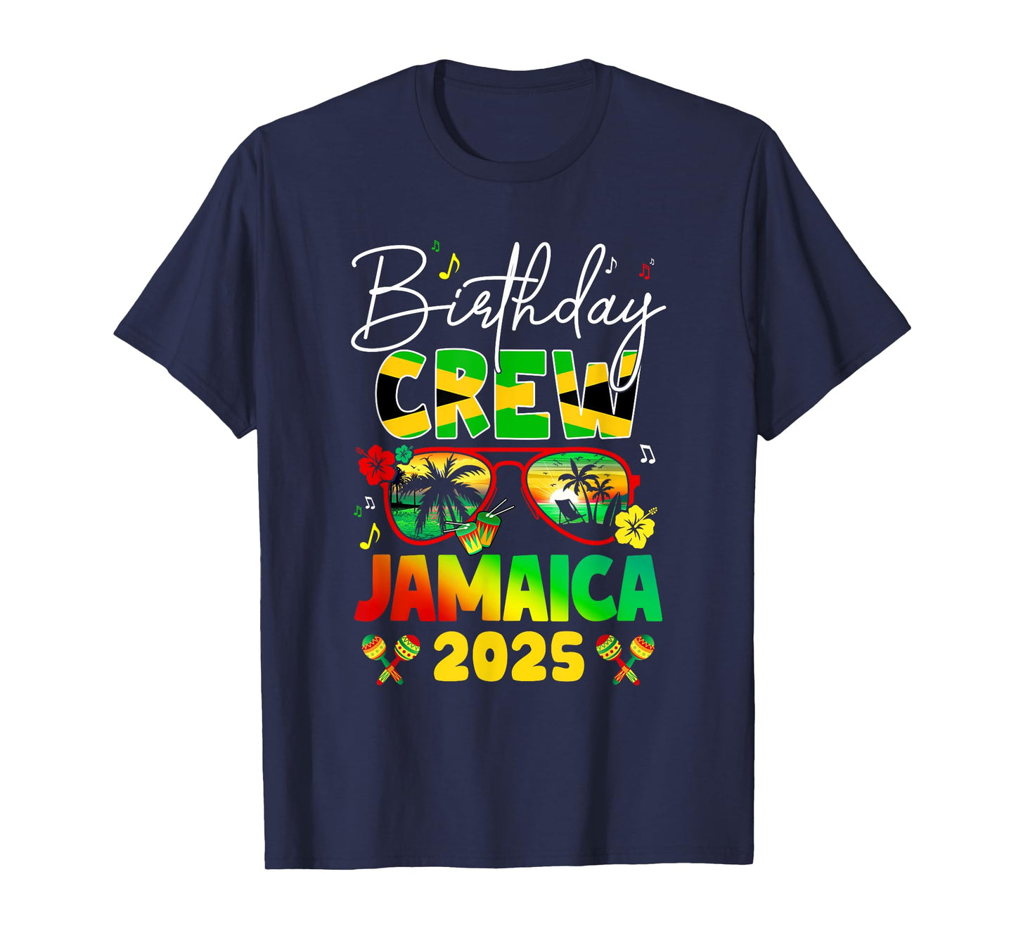 Birthday Crew Jamaica 2025 Birthday Girl Party Matching T-Shirt