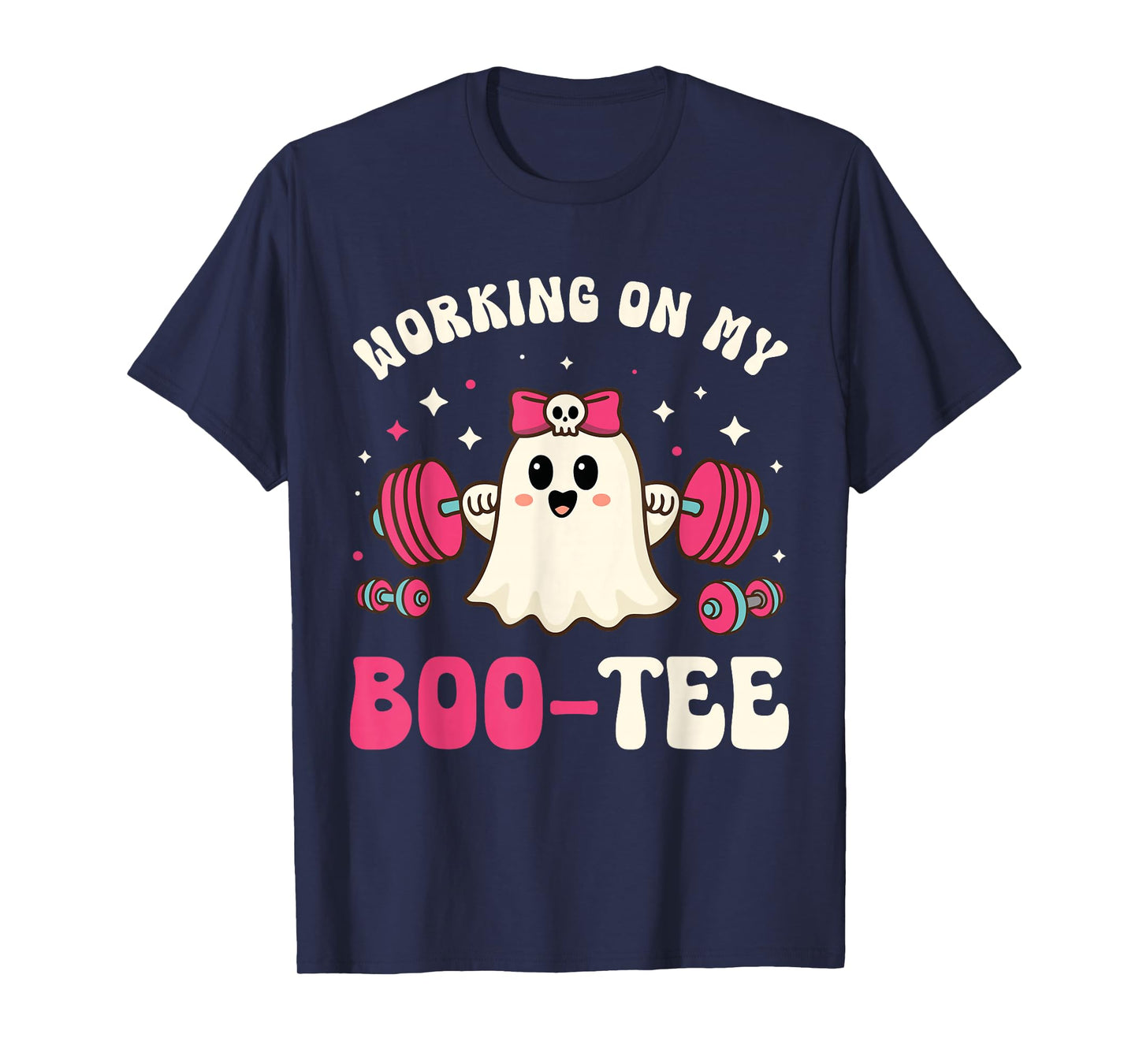 Working on My Boo tee Funny Gym Halloween Dead Lift Ghost T-Shirt