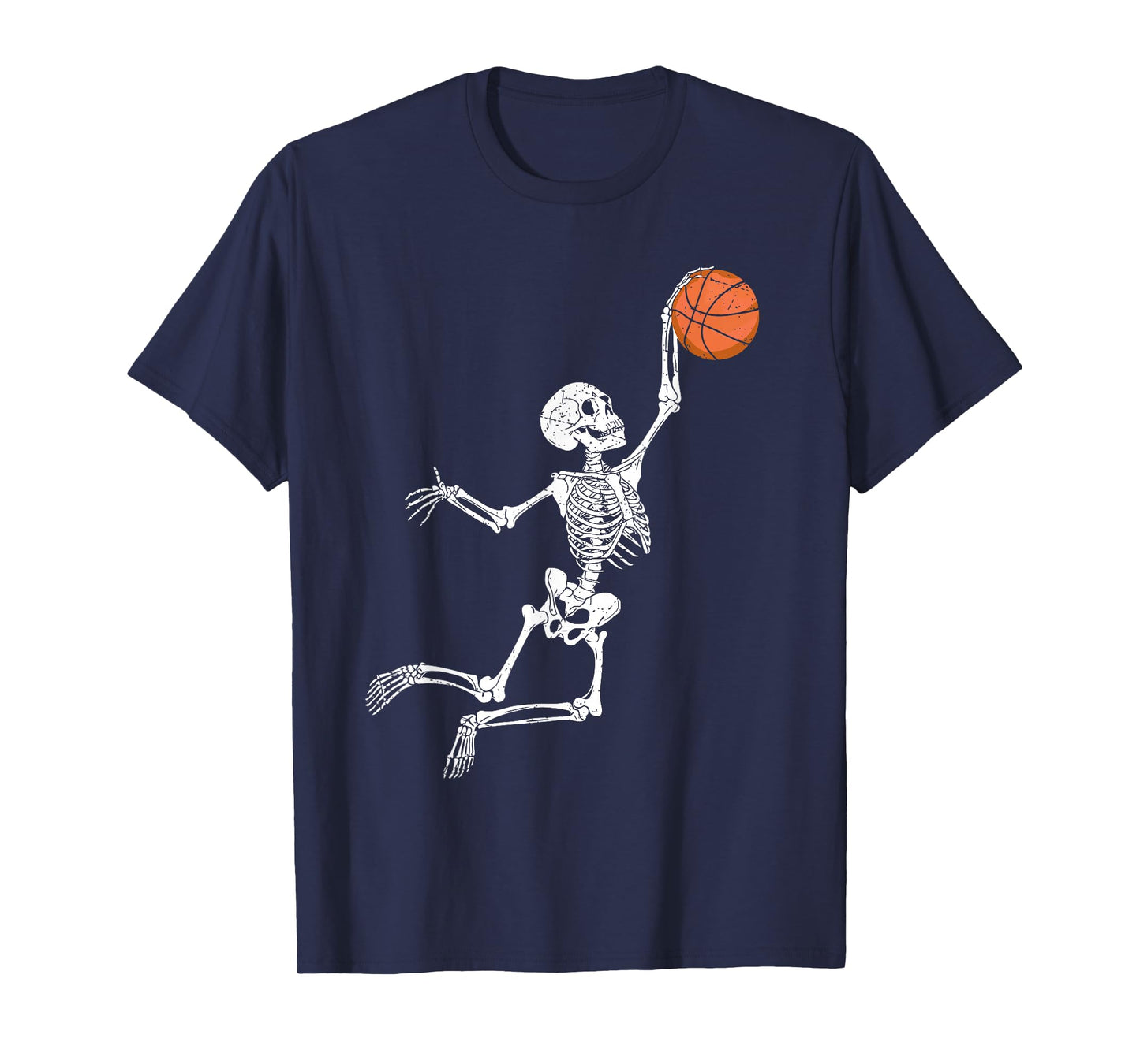 Basketball Skeleton Halloween Player Catcher Mens Boys Kids T-Shirt