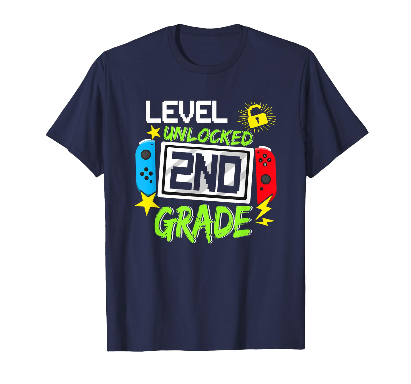 2nd Grade Level Unlocked Video Game Back to School Boys T-Shirt