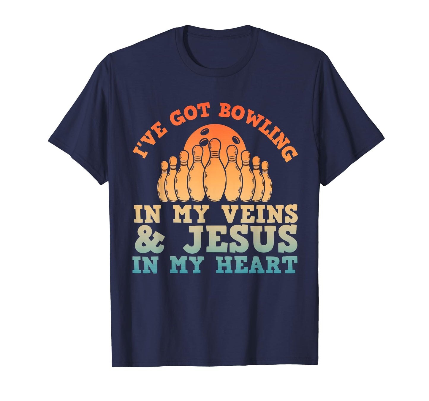 Best Bowling Design For Men Women Jesus Christian Bowling T-Shirt