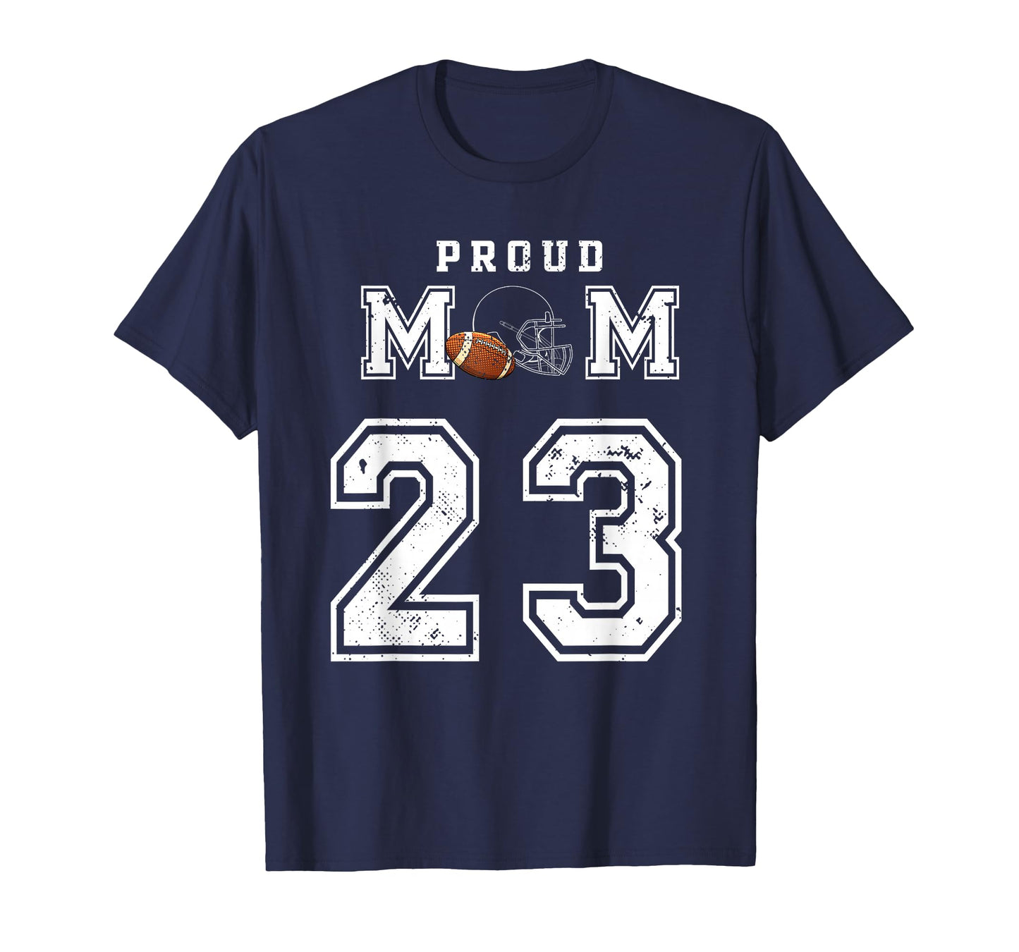 Custom Proud Football Mom Number 23 Personalized For Women T-Shirt