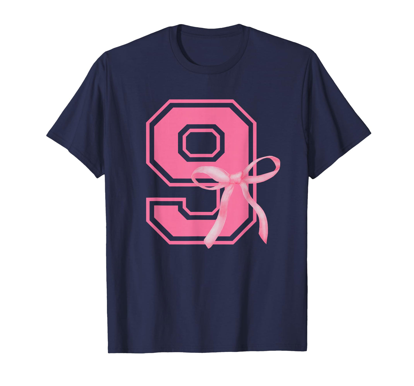 Birthday Party Coquette Bow 9 Year Old 9th Birthday Girl T-Shirt