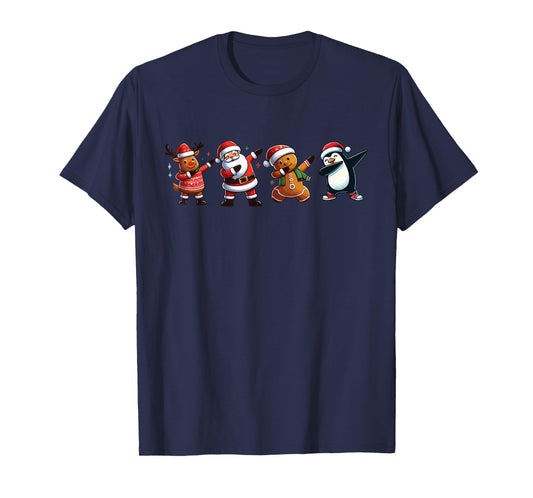 Dabbing Christmas Crew Funny Christmas Santa Gift T-Shirt