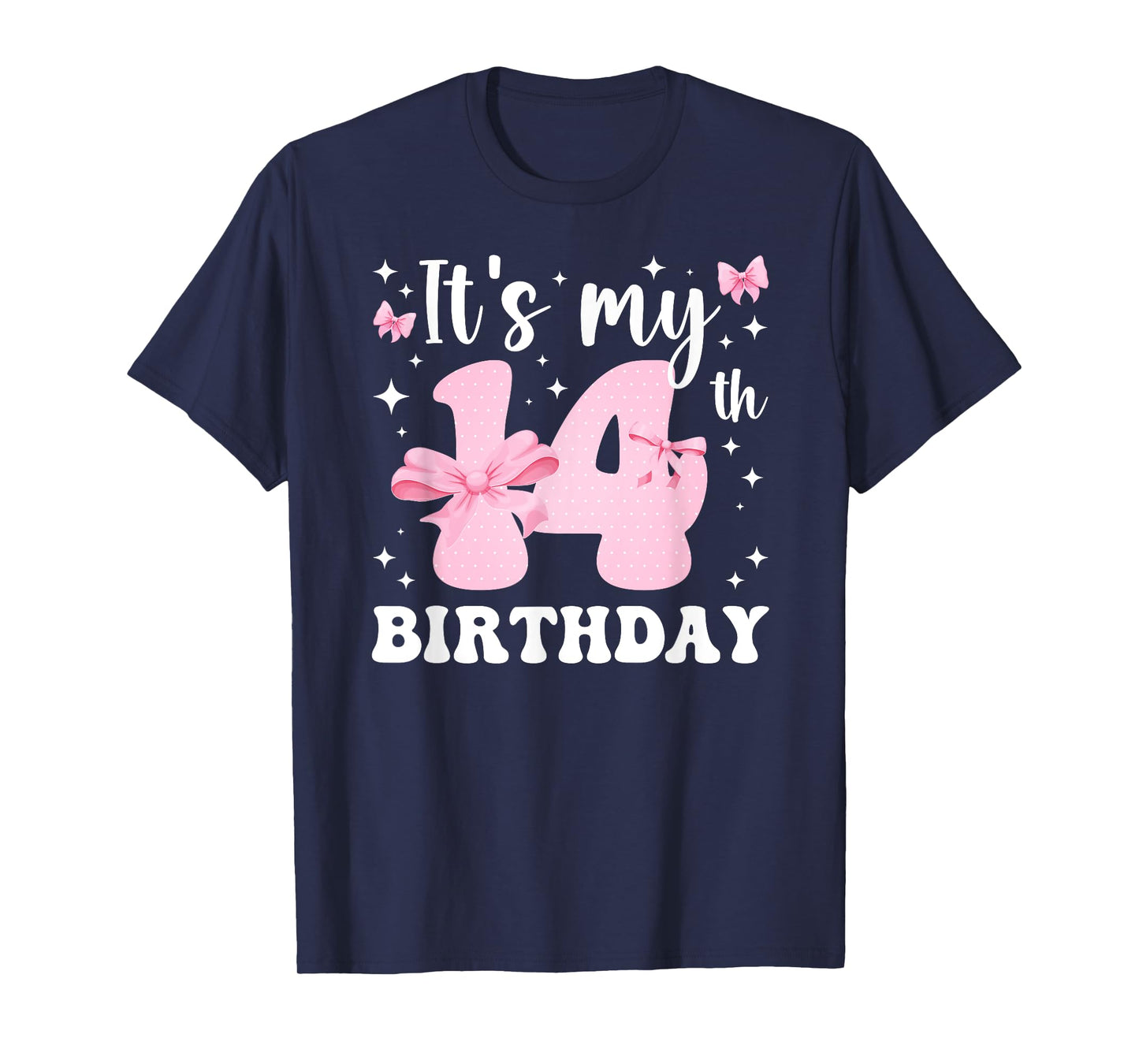 14th Coquette Themed Birthday Fourteen Year Old Girl Bow T-Shirt