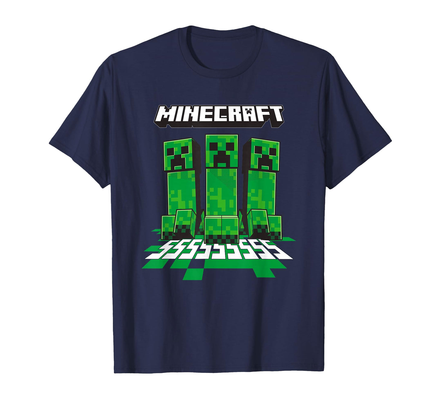 Minecraft Creeper Trio Pixelated SSS Vibes T-Shirt