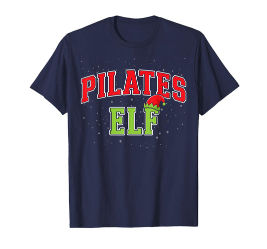 Pilates Elf Christmas Family Matching Group Xmas T-Shirt