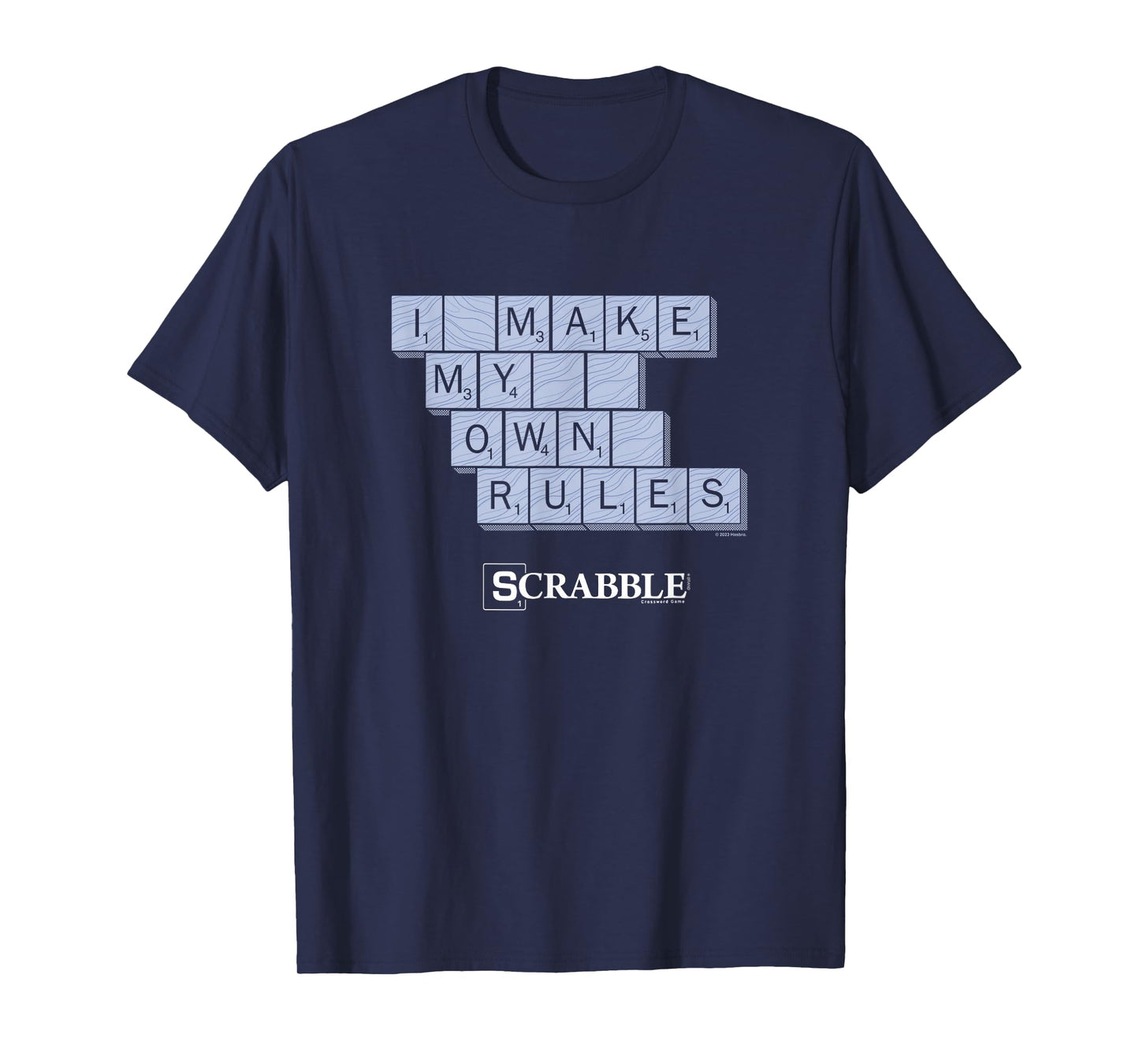 Scrabble I Make My Own Rules Vintage Letter Tile Logo T-Shirt