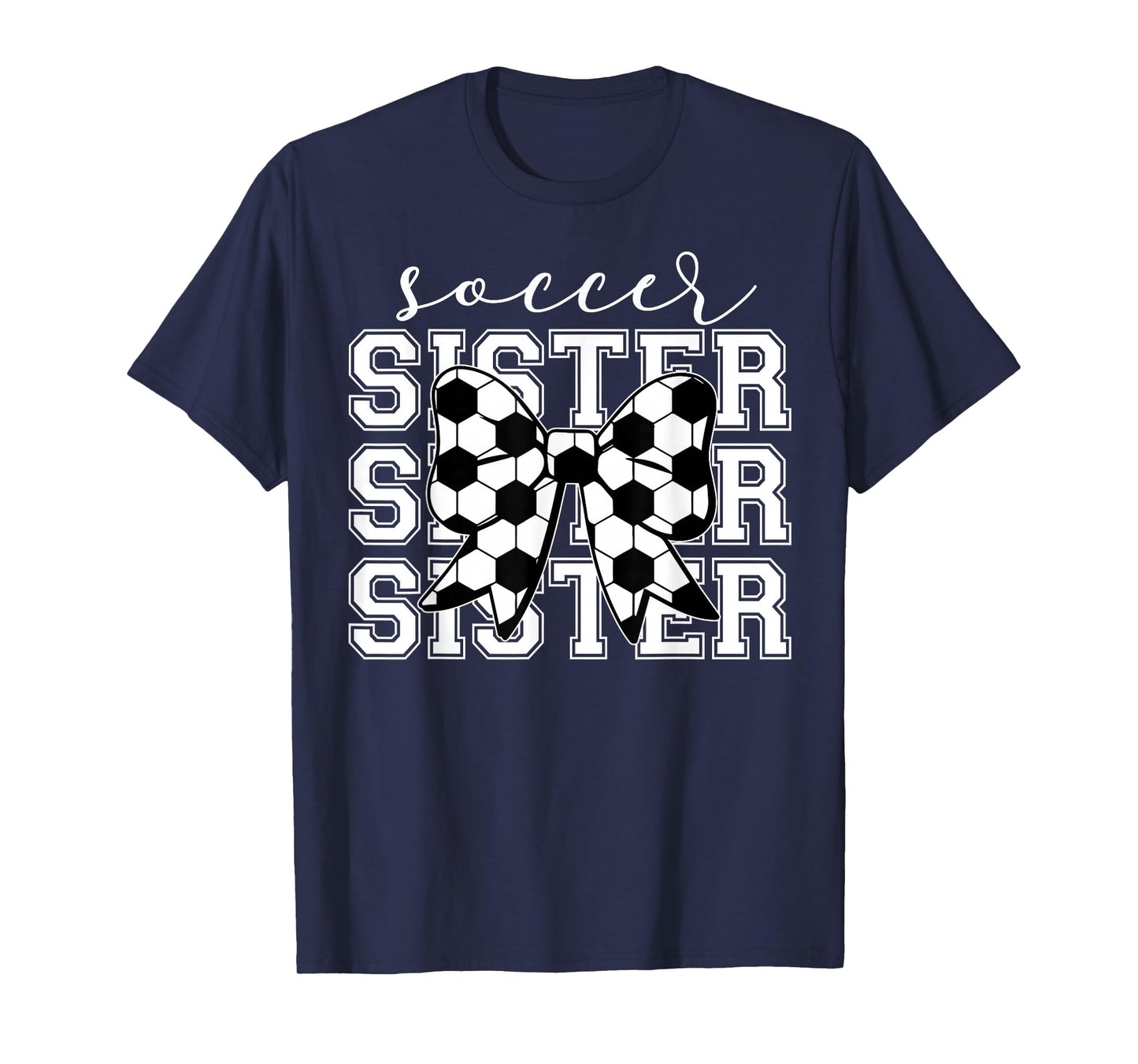 Soccer Sister Vintage Sport Lover Sister Mothers Da T-Shirt