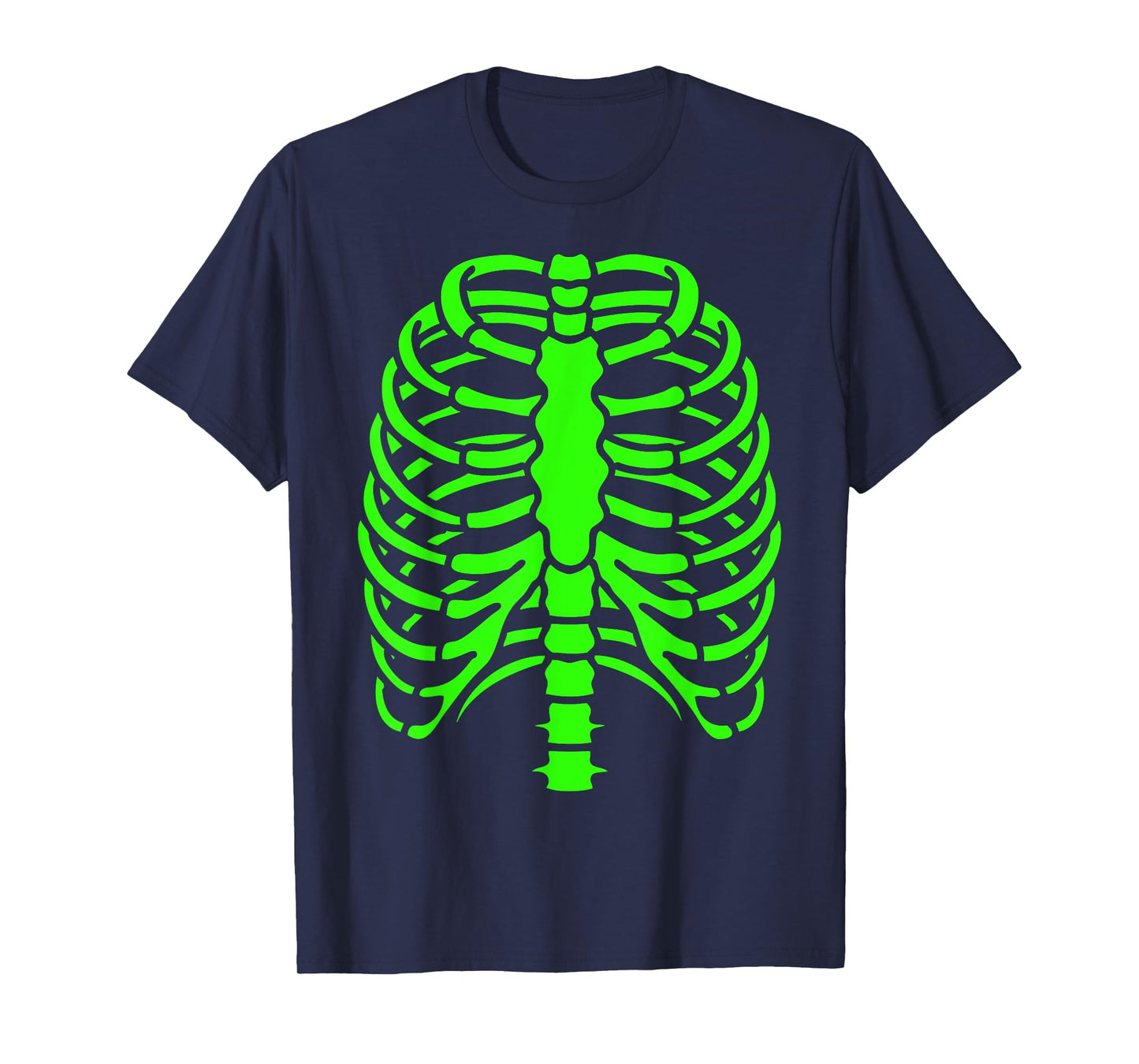 Fun Cool Green Skeleton Rib Cage Halloween T-Shirt