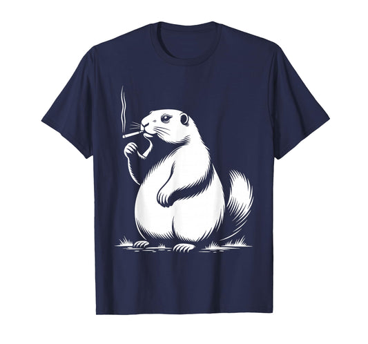 Punxy Phil's Smoking Meme Groundhog Day Costume Gen Z T-Shirt