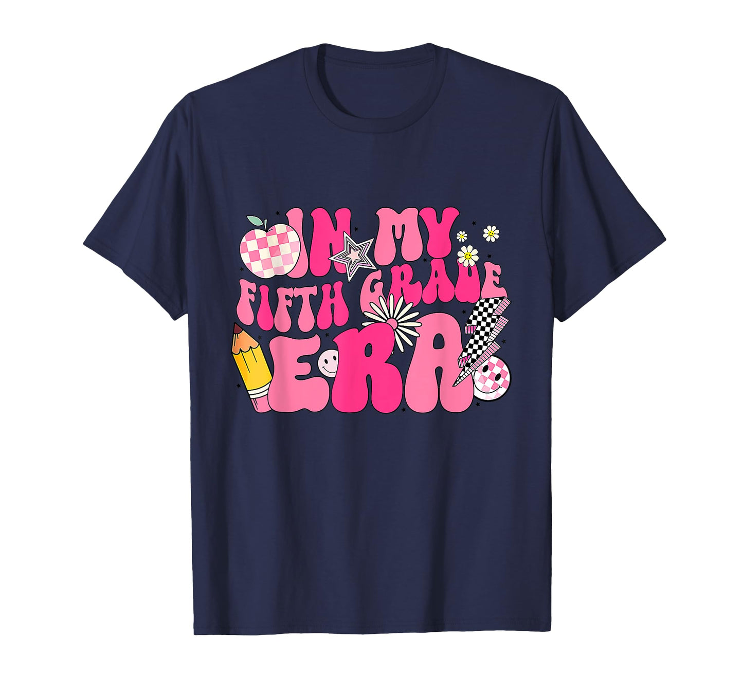 In My 5th Grade Era Groovy Last Day Of Fifth Grade Graduate T-Shirt