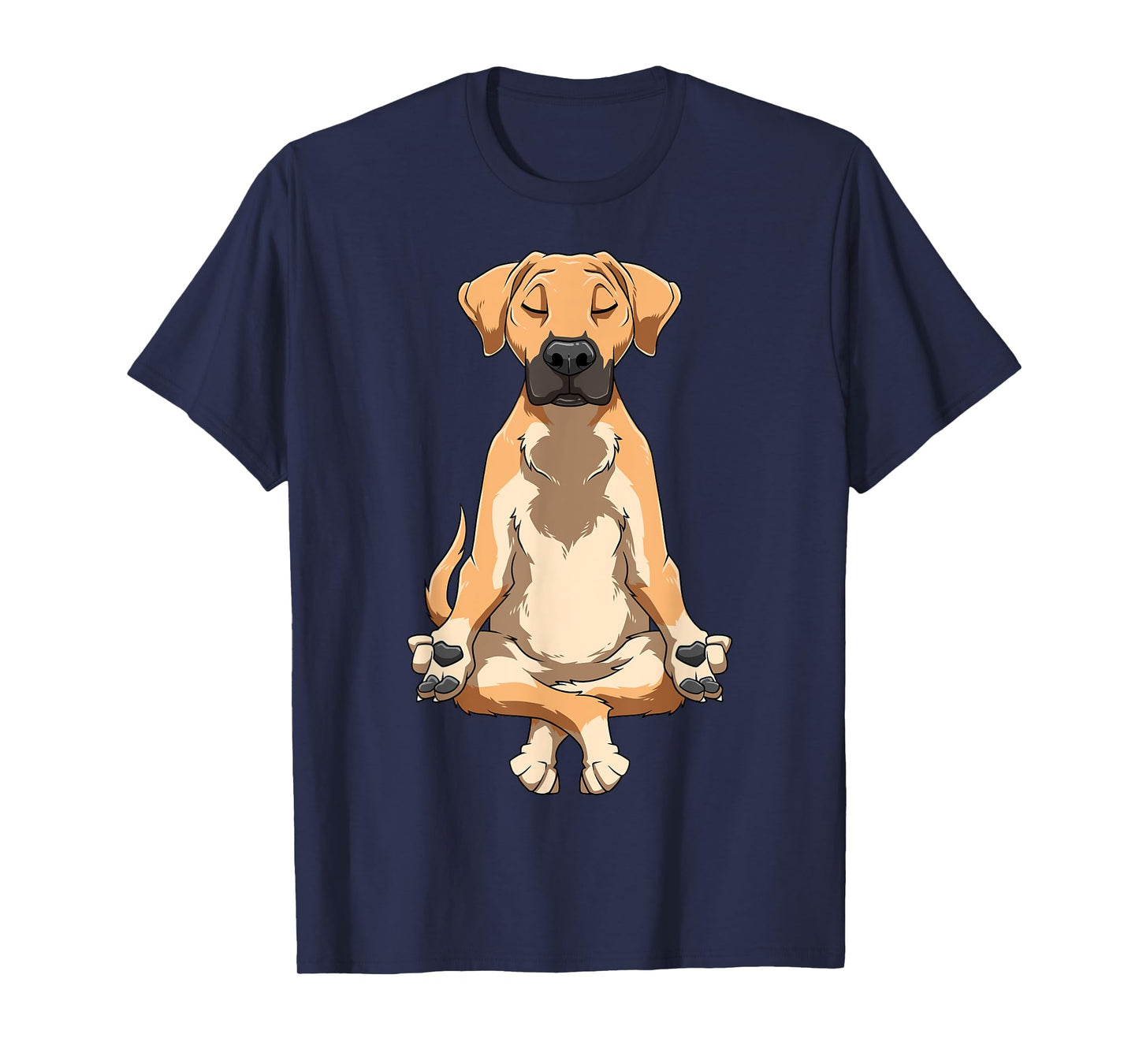 Black Mouth Cur Dog Yoga Funny Meditating Cur Dog Yoga T-Shirt