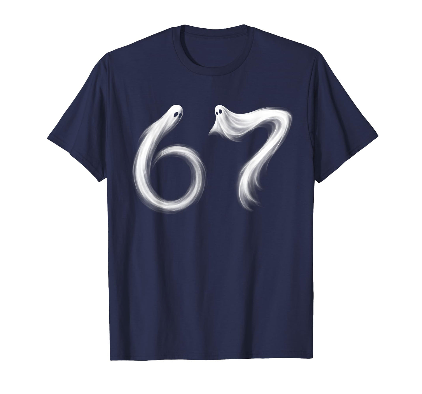 Funny Six Seven 6 7 Meme 67 Design Ghost Halloween Costume T-Shirt