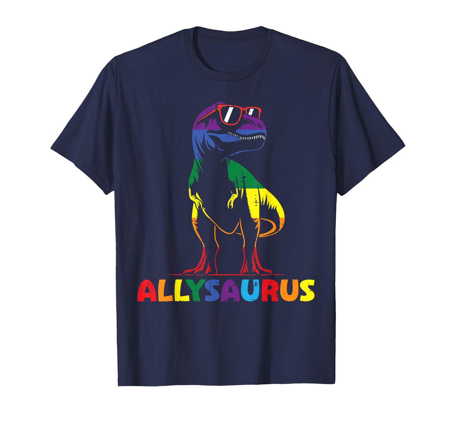Gay Pride Month Allysaurus Dino Trex LGBTQ Ally Boys Kids T-Shirt