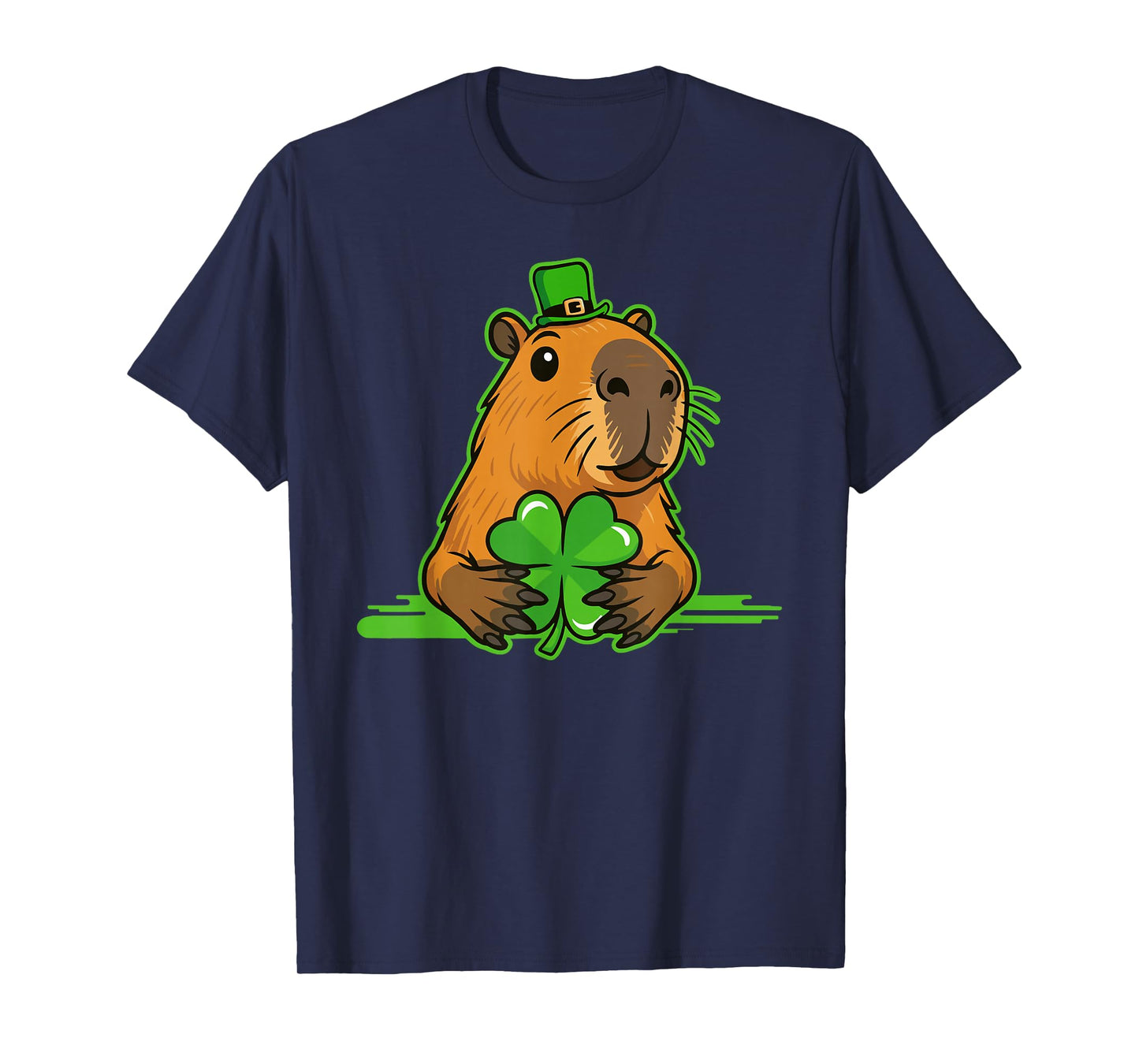 Capybara St Patty's Shamrock Luck Funny St Patrick's Day T-Shirt