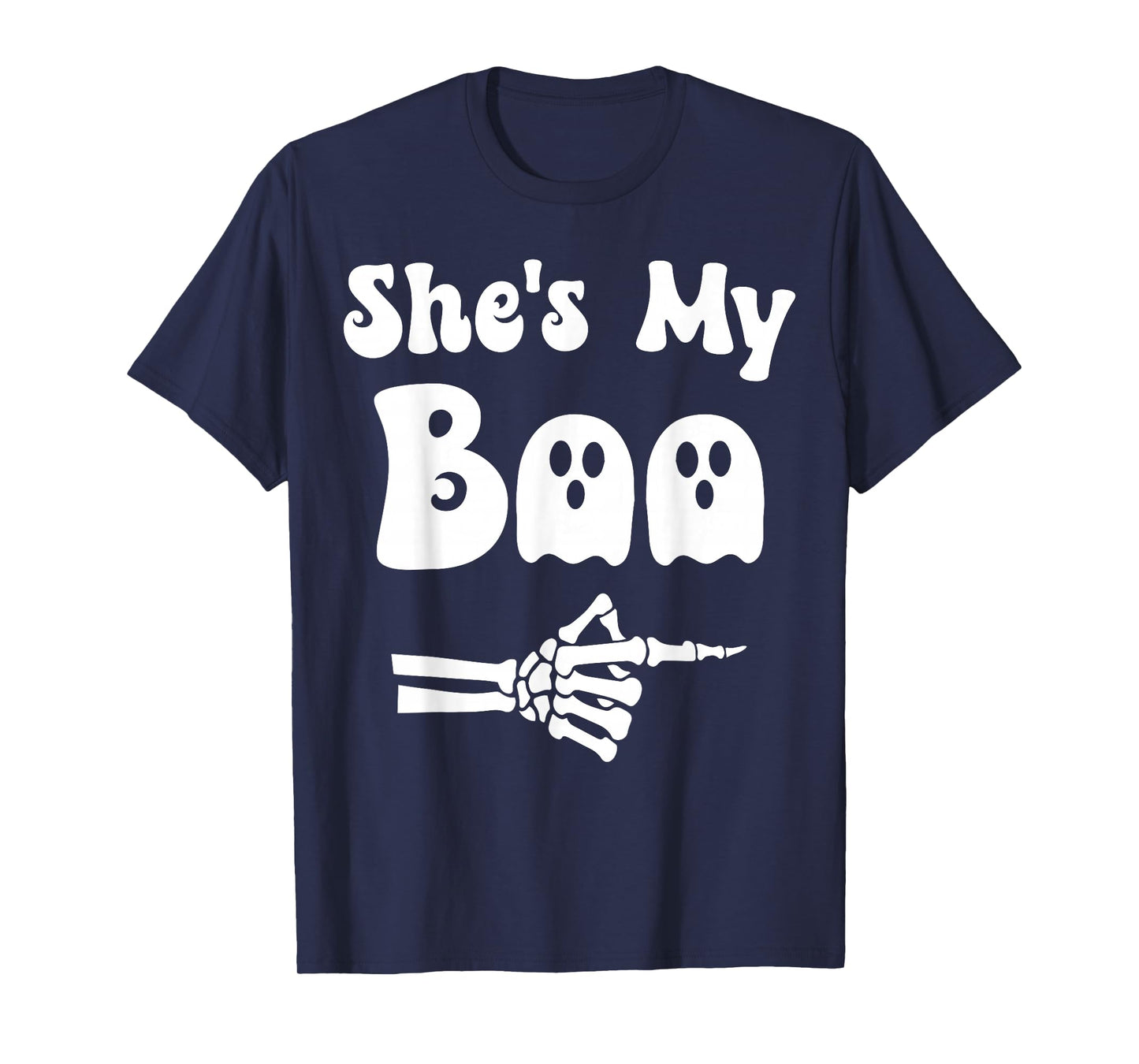 He's My Boo Matching Couple Halloween Couples She's My Boo T-Shirt