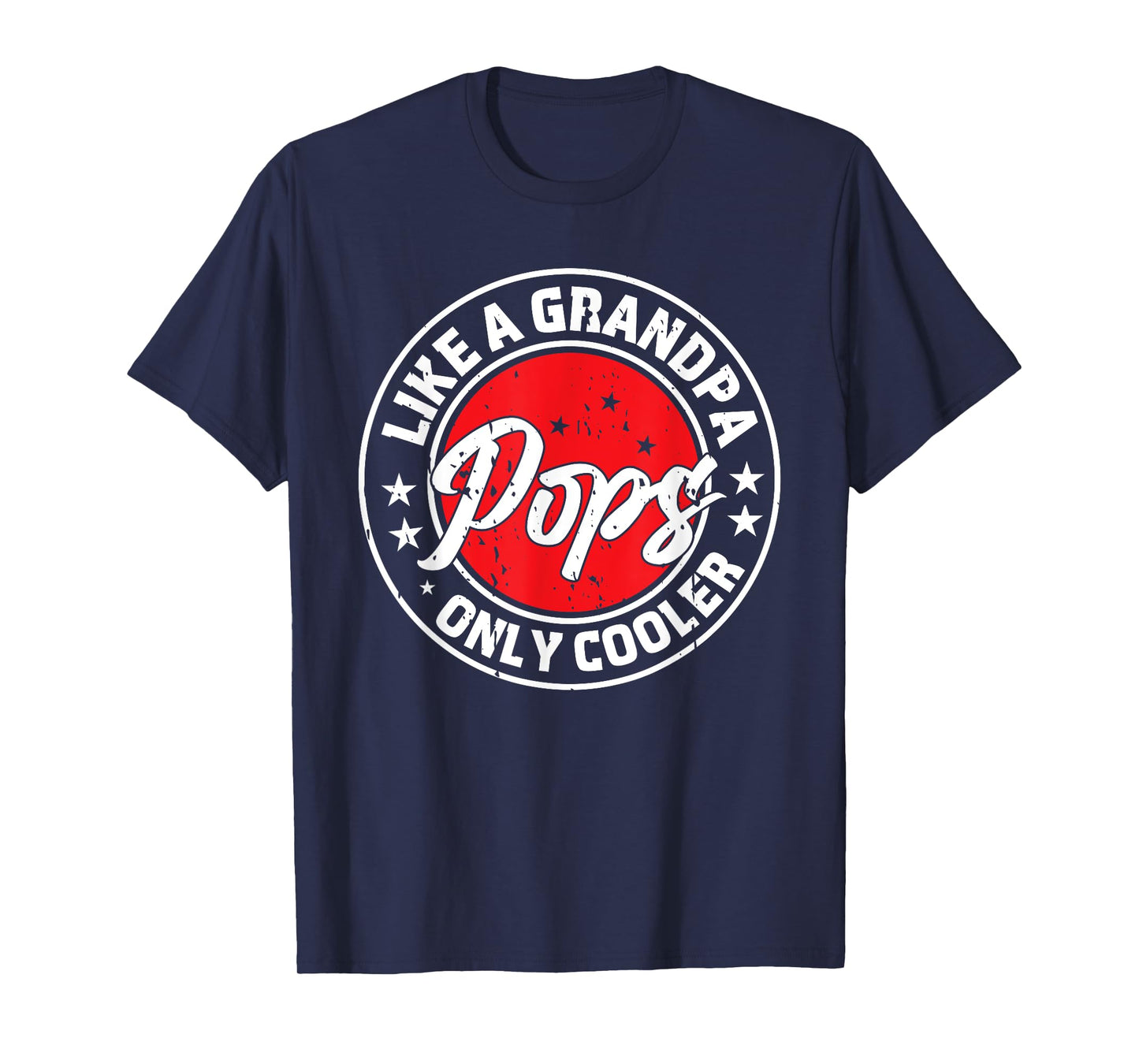 Pops Like A Grandpa Only Cooler Retro Men Father's Day T-Shirt