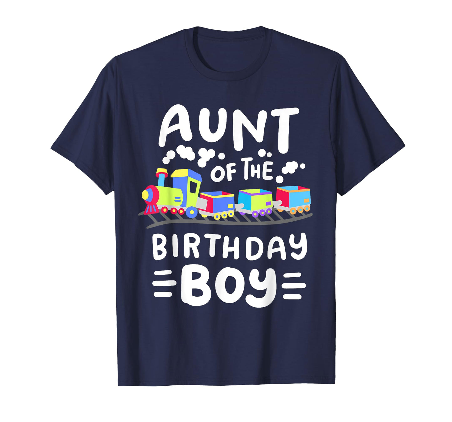 Aunt of the Birthday Boy Choo Choo Train Family Matching T-Shirt
