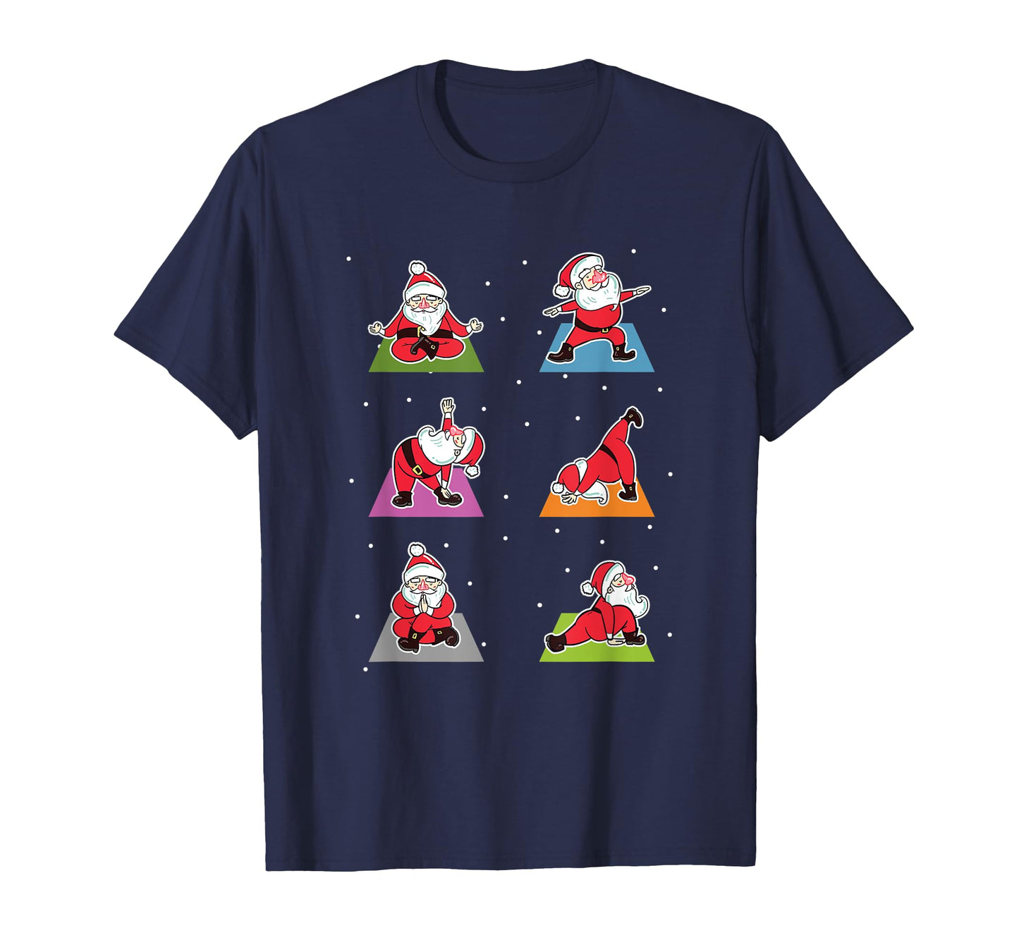 Christmas Yoga Santa Practice Yoga Xmas Meditation T-Shirt